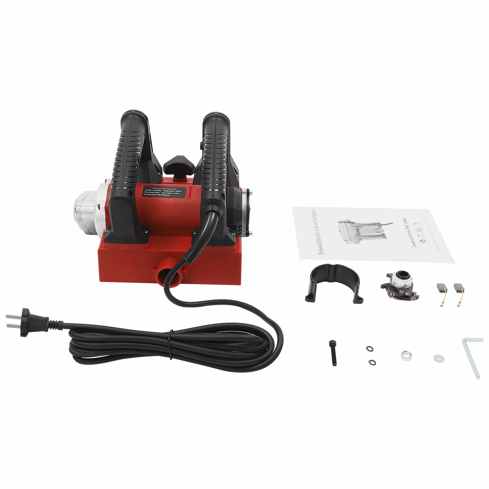 Elektryczna strugarka ścienna 1300 W, automatyczna szlifierka ścienna, frezarka murarska, regulacja głębokości 1-4 mm