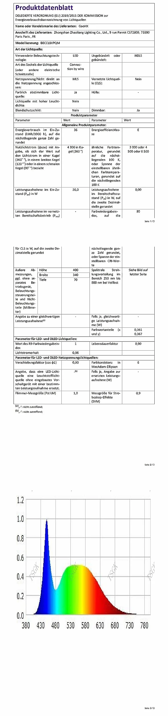 Wentylator sufitowy z oświetleniem 36W drewniany regulowana 3000-6500K 6-biegowy