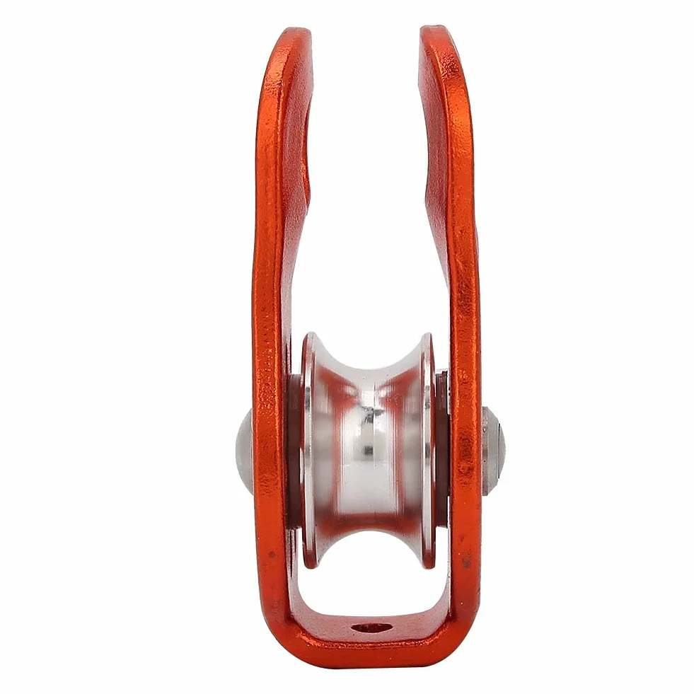 Ausla 26KN blok koła pasowego ze stopu aluminium o wysokiej wytrzymałości do wspinaczki o średnicy otworu 12 mm, odpowiedni do lin poniżej 12 mm