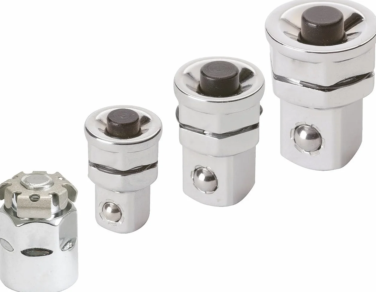 KS Tools 503.4287 GEAR+ Zestaw adapterów gniazd nasadowych calowych, 4-szt
