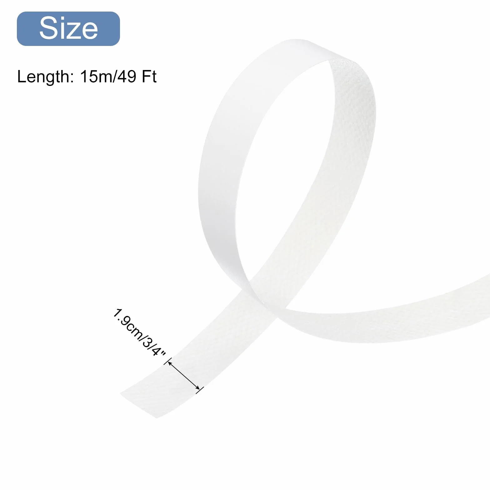 QUARKZMAN Obrzeże forniru drewnianego, paski forniru drewnianego 3/4 cala x 49 ft do naprawy mebli, renowacja mebli, biała