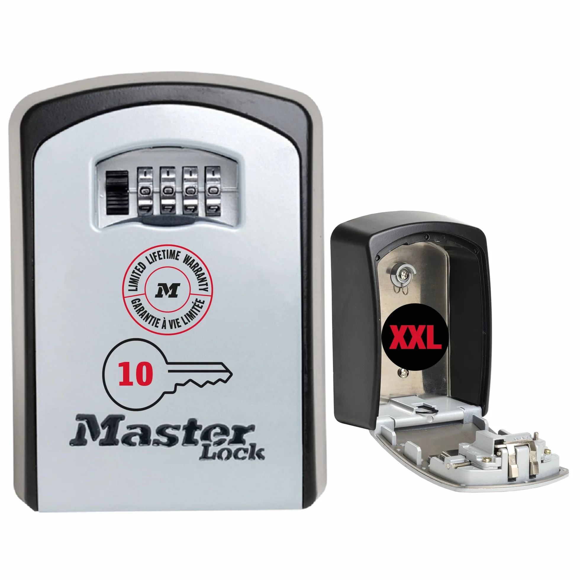 Master Lock sejf na klucze XL 106 x 146 x 53 mm czarny srebrny