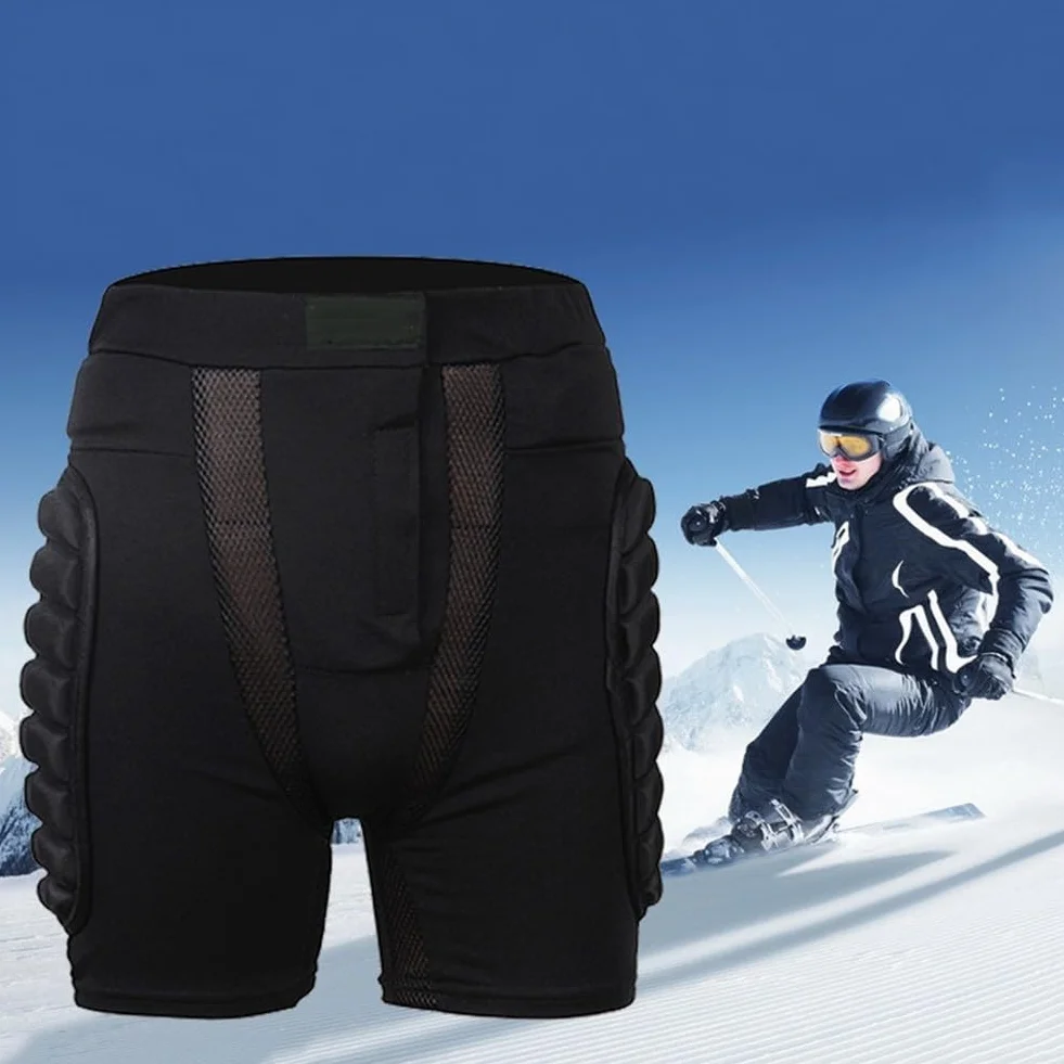 Besttoolifes Ochrona Hip Butt EVA Wyściełane Krótkie Spodnie Ochronne Sprzęt Ochraniacz Narty Łyżwiarstwo Snowboard Czarne (XS)