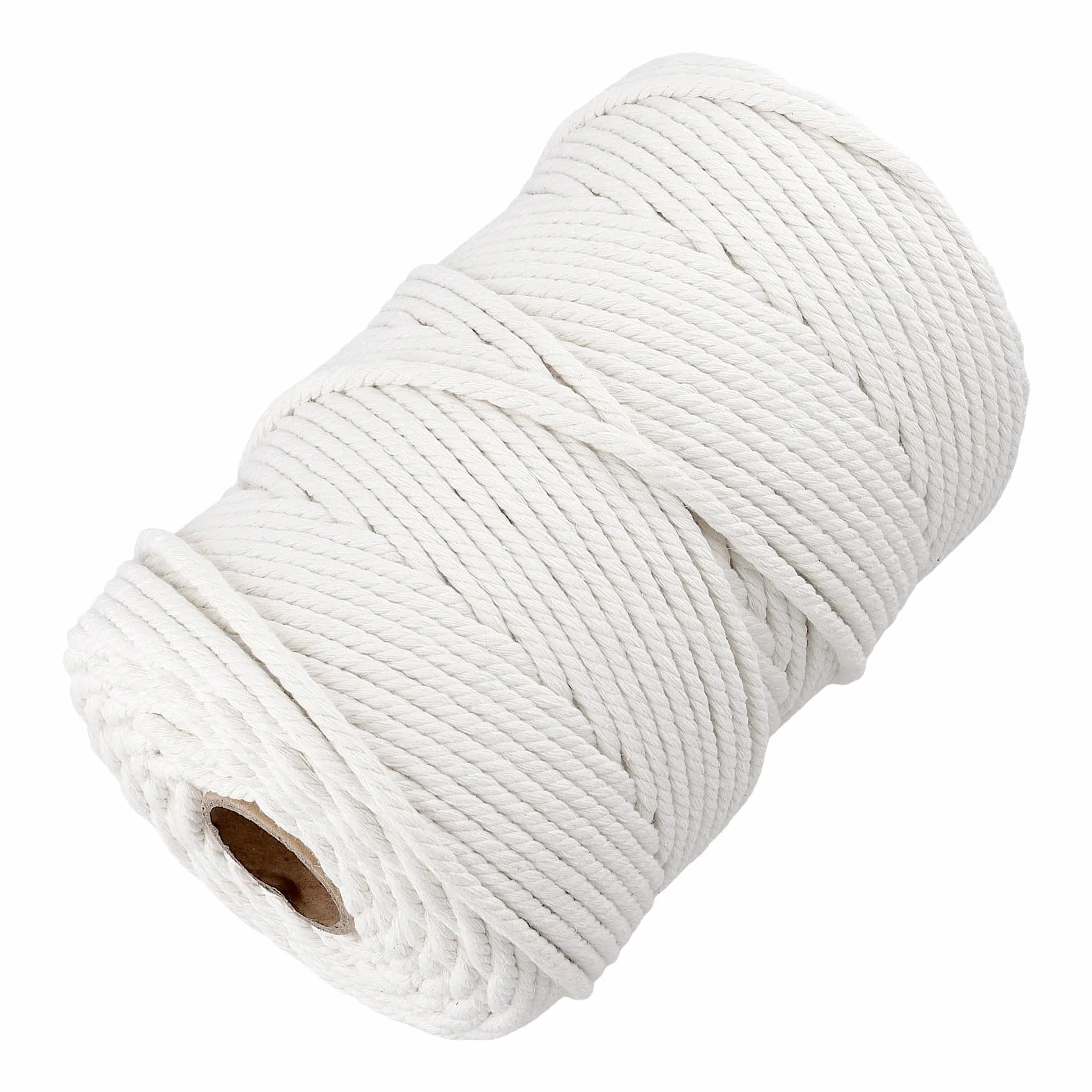 Bawełniana przędza do makramy 6 mm x 150 m biały sznur