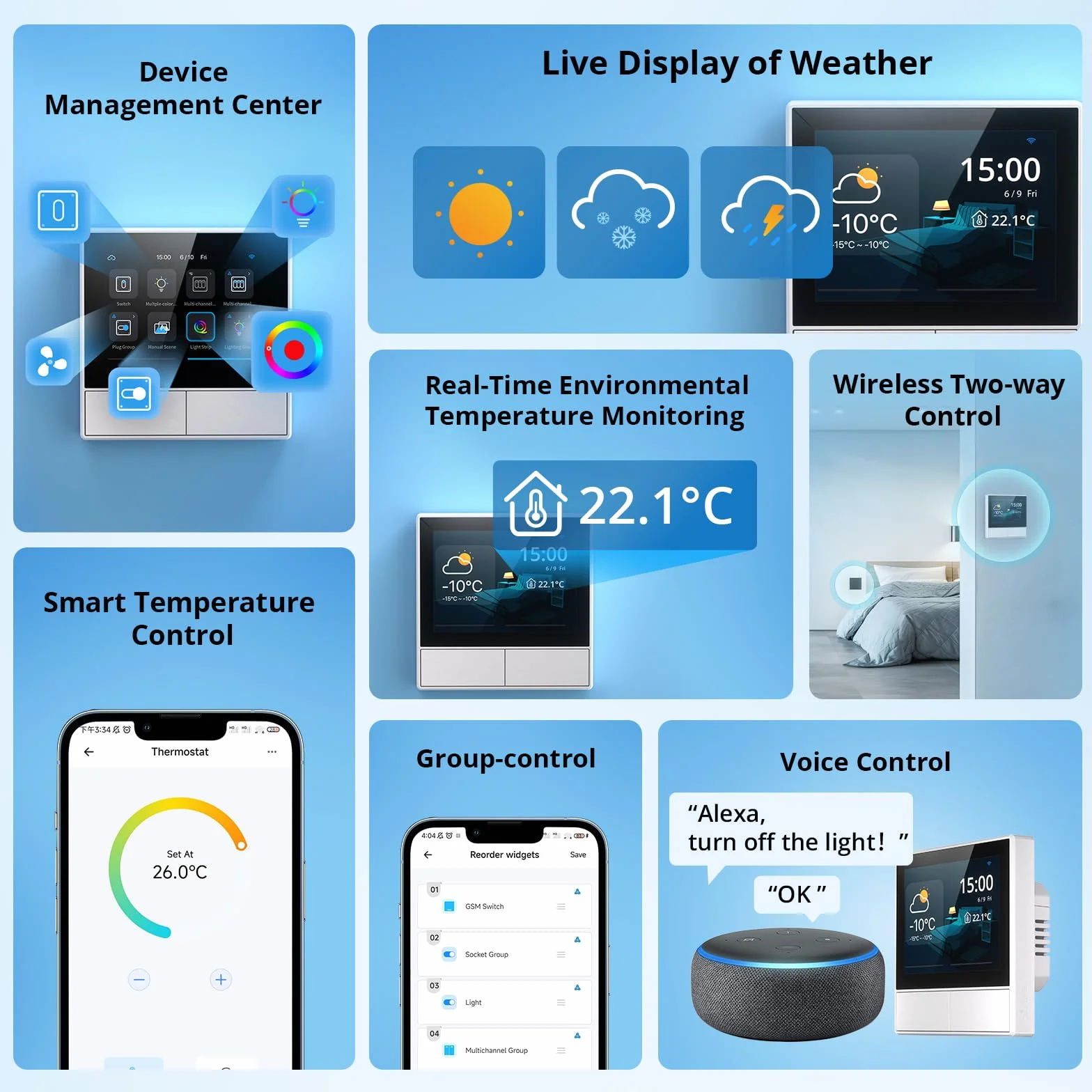 SONOFF NSPanel Smart Scene Przełącznik Ścienny Wi-Fi 2-Drożny Panel Sterowania Temperaturą i Wilgotnością Alexa