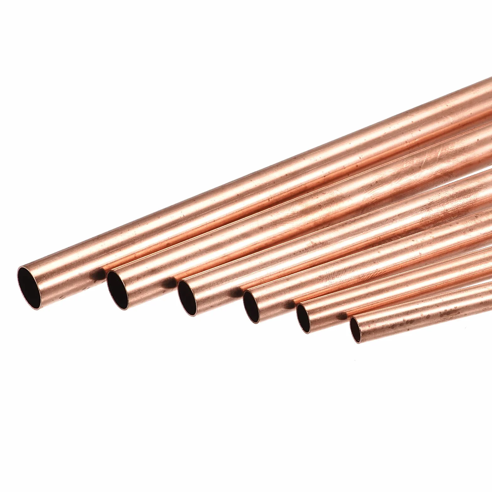 Zestaw 6 sztuk rur miedzianych 2-7 mm x 0,2 mm 200 mm