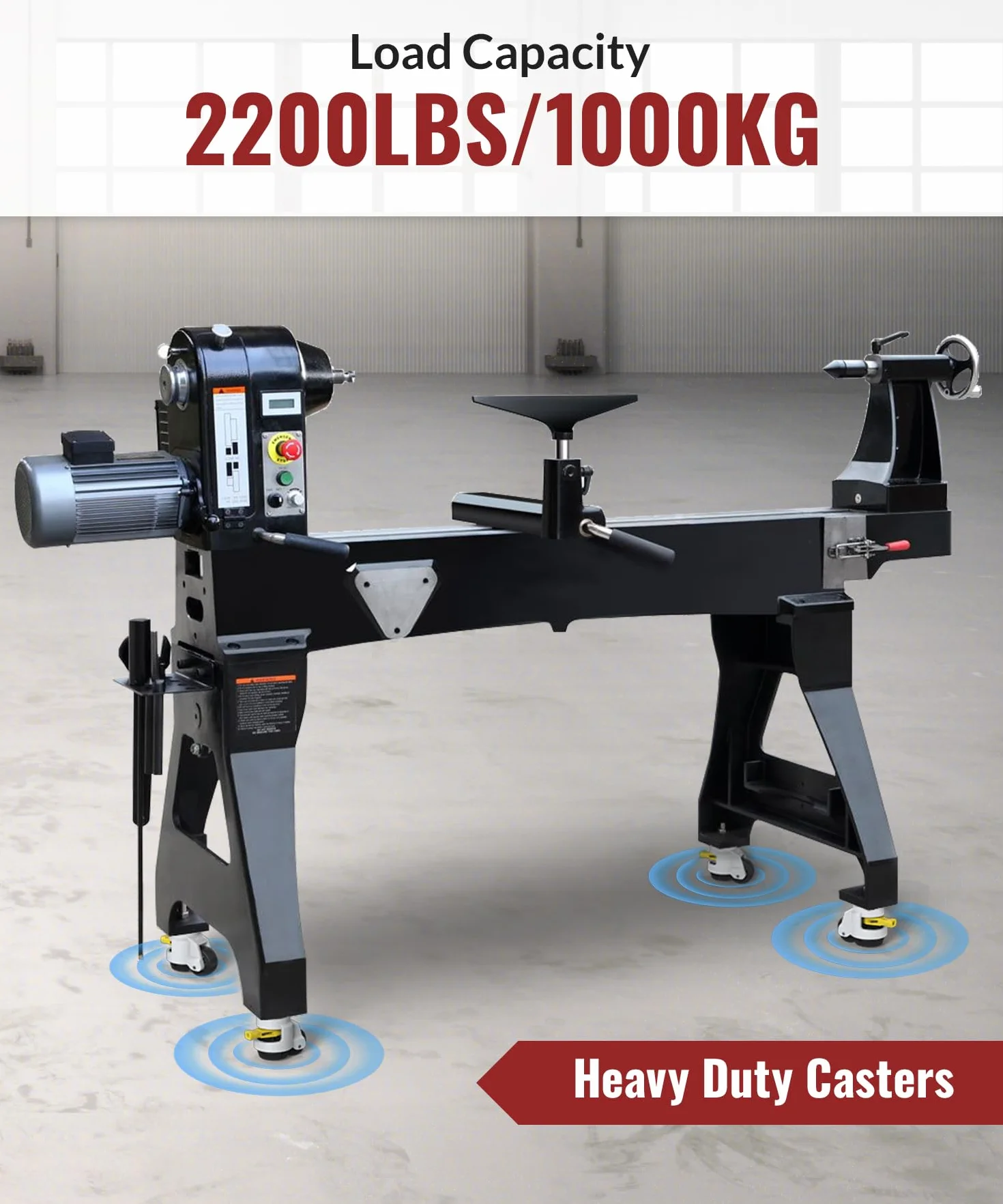 HOLKIE Rolki do dużych obciążeń, kółka skrętne opuszczane, M12 1/2", zestaw 4 sztuk