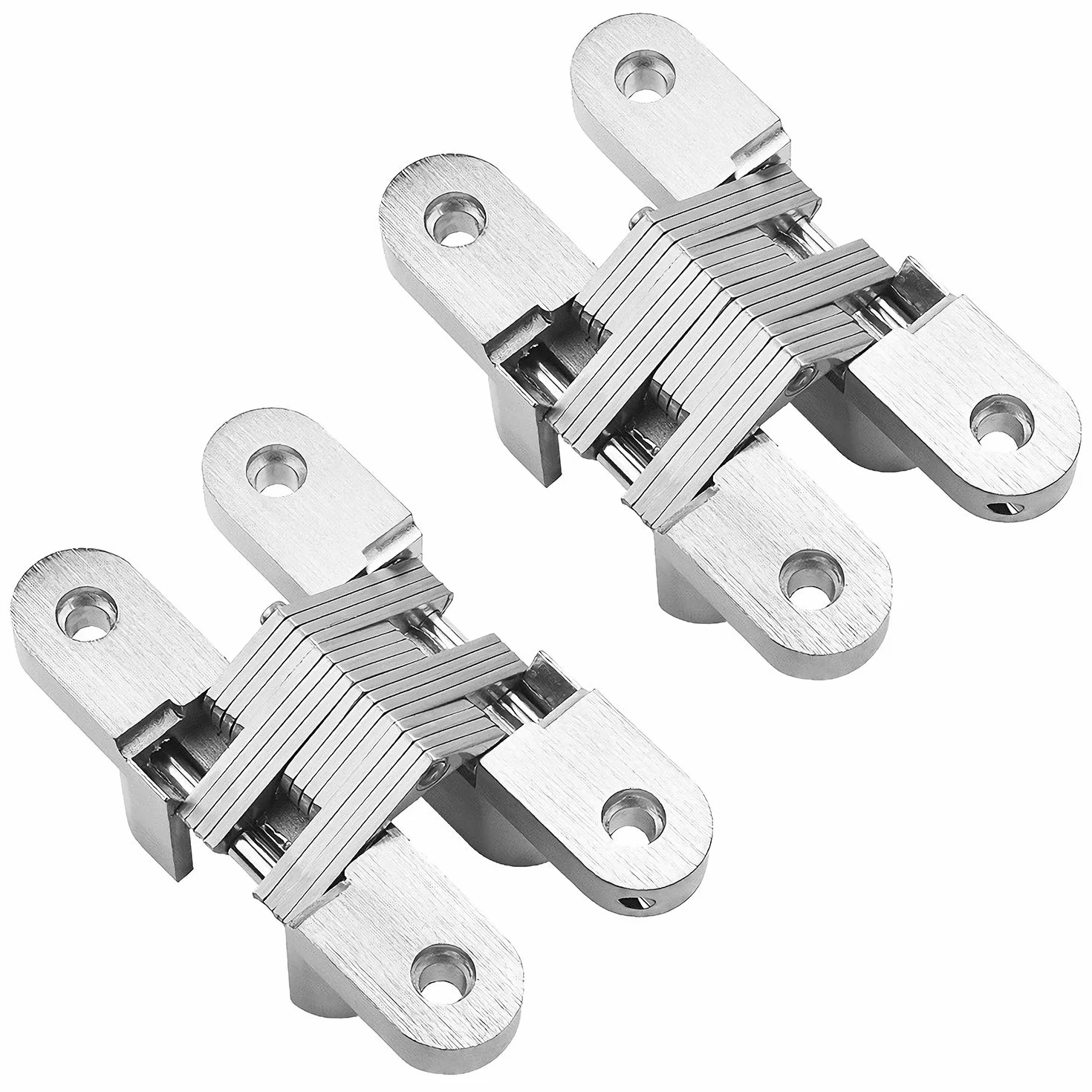 Zawias ukryty QWORK krzyżowy 95mm 2 szt do drzwi harmonijkowych meblowych