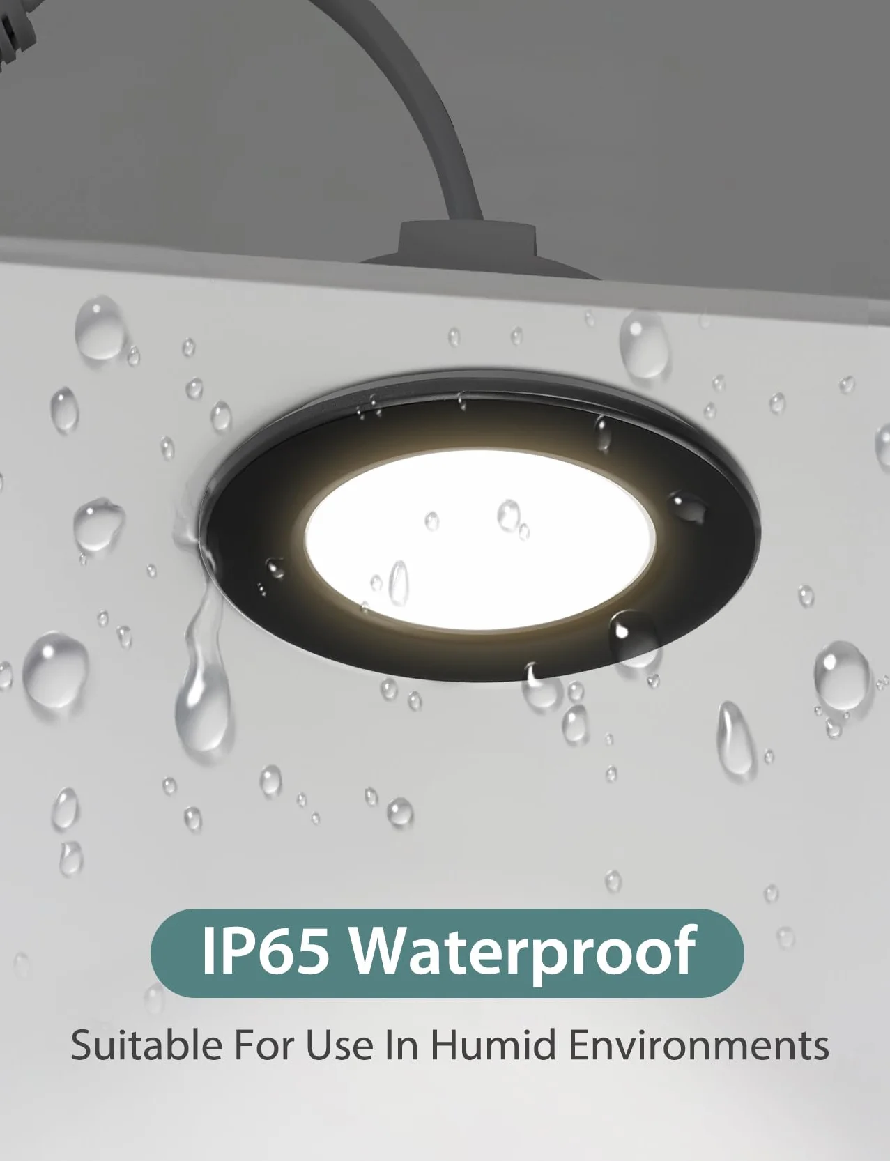 Aigostar LED Downlight wpuszczany w sufit, 4,8 W, IP65, wodoodporny, Bull's Eyes, naturalne światło 4000 K, bardzo płaski, łazienkowy, LED Downlight, ø87*H35 mm, 6 szt.