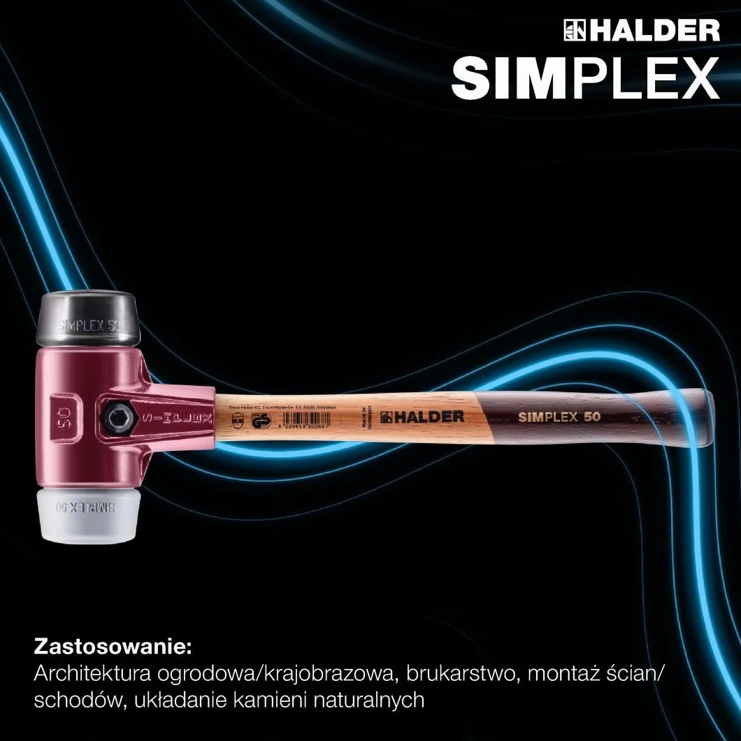 Halder Simplex miękki młotek gumowy TPE-Mid 60 mm wielokolorowy