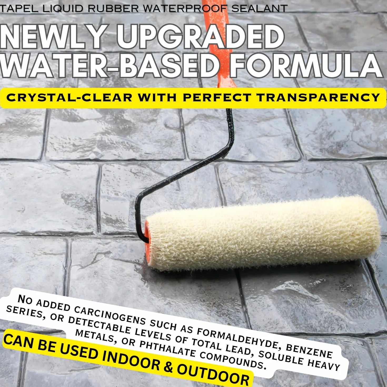 CrystalClear 500% elastyczna wodoszczelna powłoka 1 kg samopoziomujący uszczelniacz z płynnej gumy do dachów