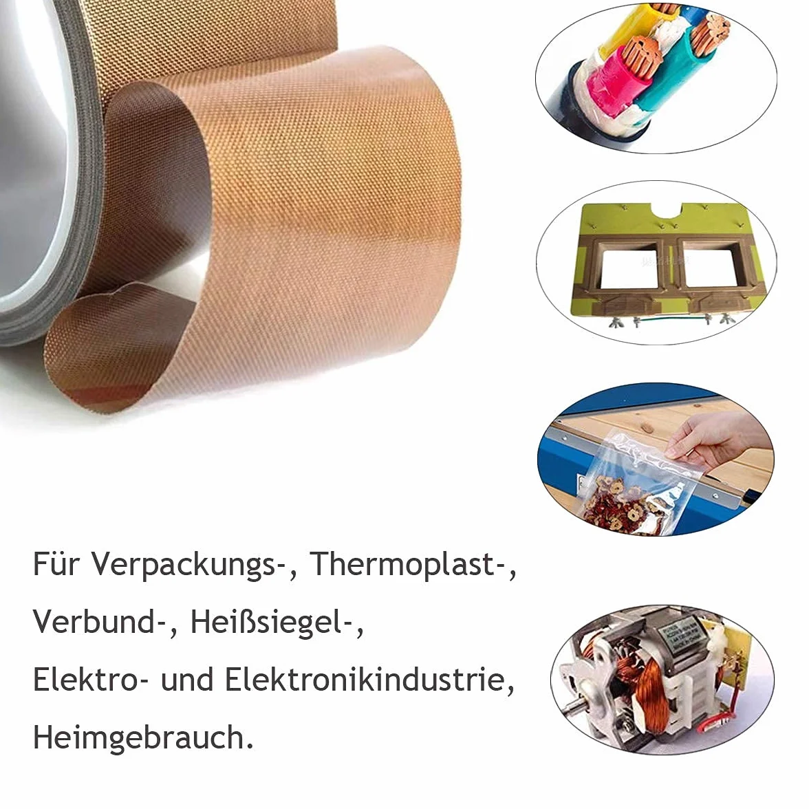 Taśma teflonowa PTFE 30 mm x 10 m do drukarki 3D, izolacyjna, wysokotemperaturowa