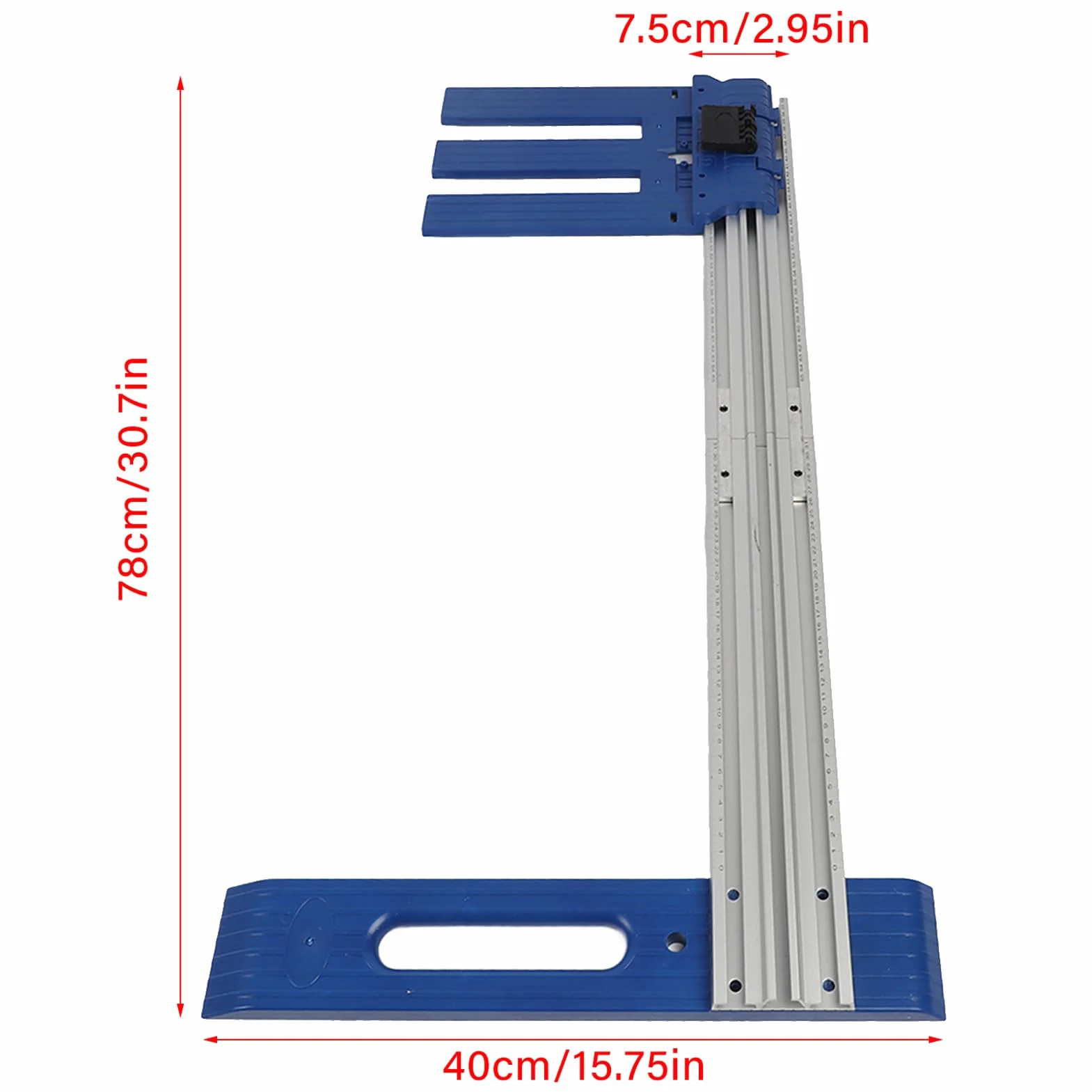 Prowadnica piły tarczowej ze stopu aluminium 78 cm, podwójna precyzyjna waga, blokada pozycji