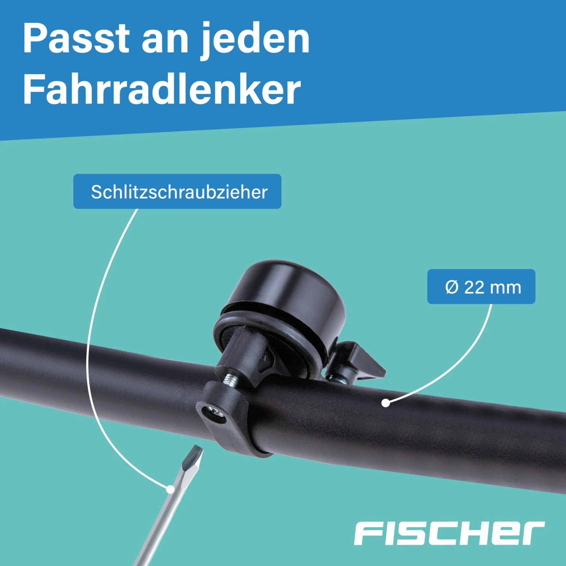 Fischer Mini dzwonek rowerowy