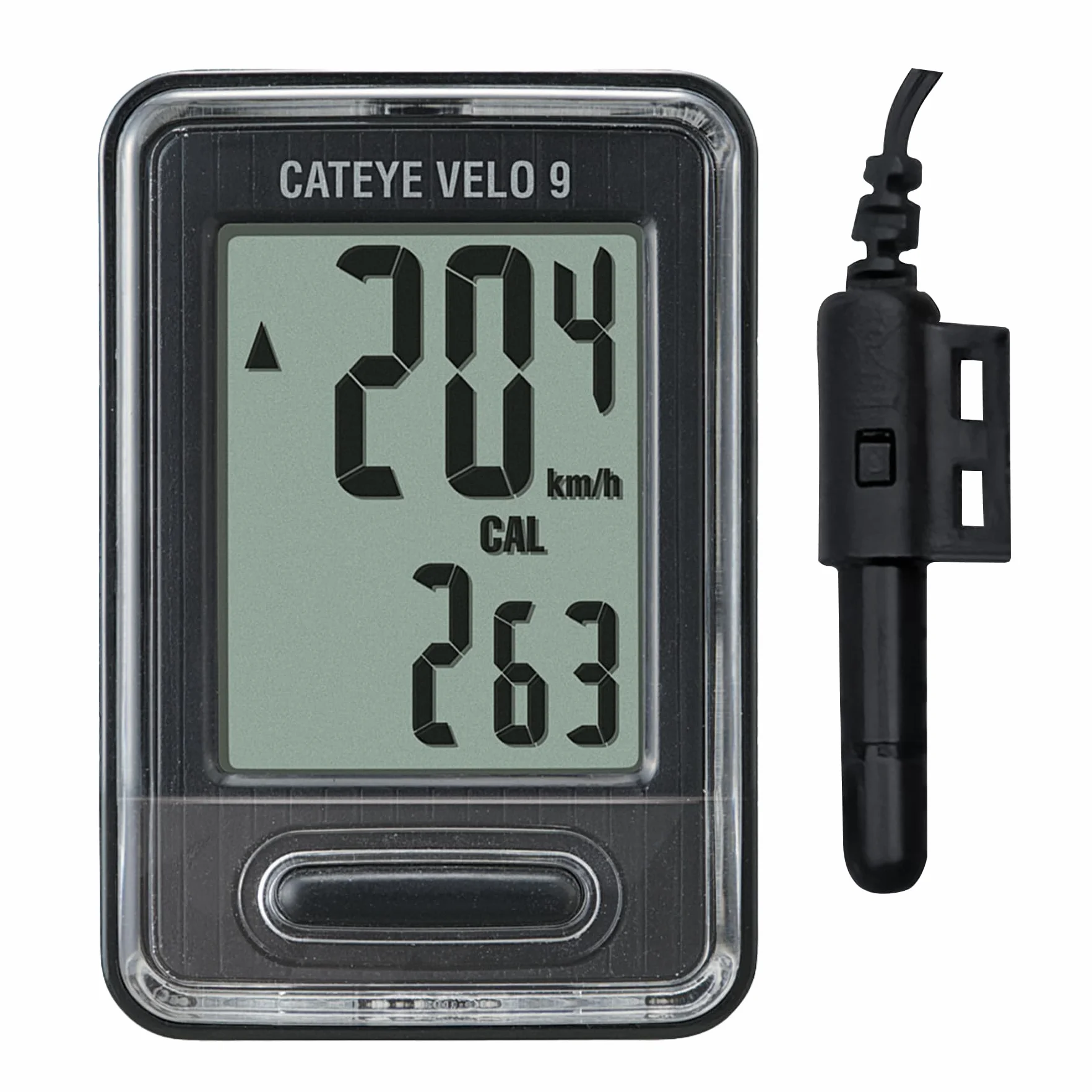 Cateye, Velo 9 Black Unisex Computer Adult, czarny (czarny), m