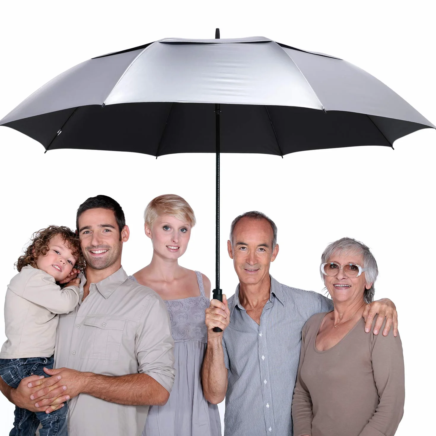G4Free 46/54/62/68/72/80 cali ochrona przed promieniowaniem UV wiatroszczelny parasol przeciwsłoneczny i parasol golfowy automatycznie otwierany podwójny baldachim wentylowany duży rozmiar dla