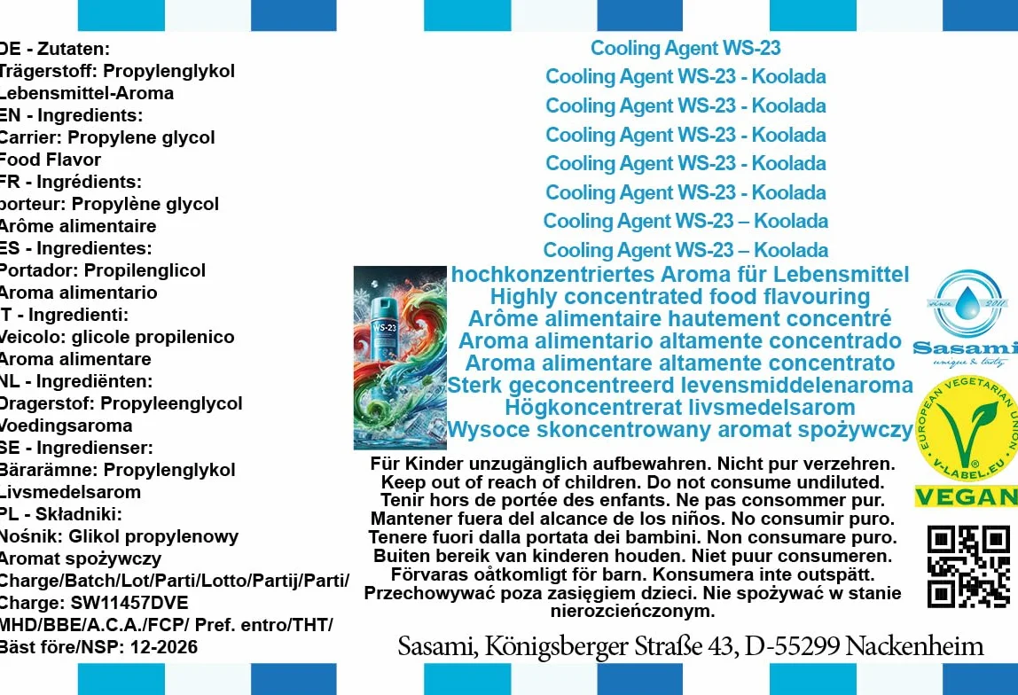 Środek chłodzący 1-10ml - WS-23 - Koolada - Sasami