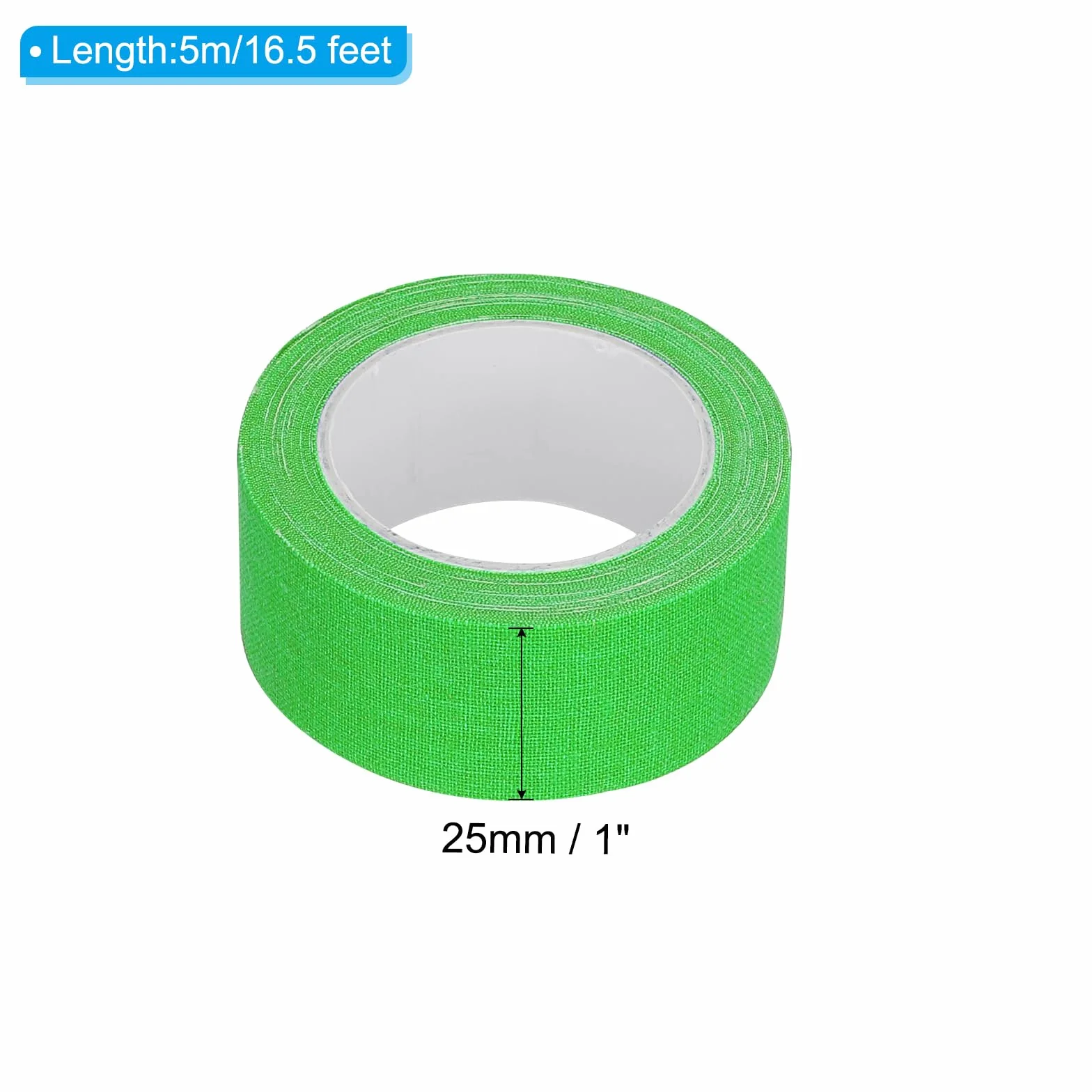 PATIKIL Taśma tkana Gaffer Neon 1 cal x 16,5 stopy, 1 rolka Fluorescencyjna taśma klejąca świecąca w czarnym świetle UV na imprezy UV, zielona