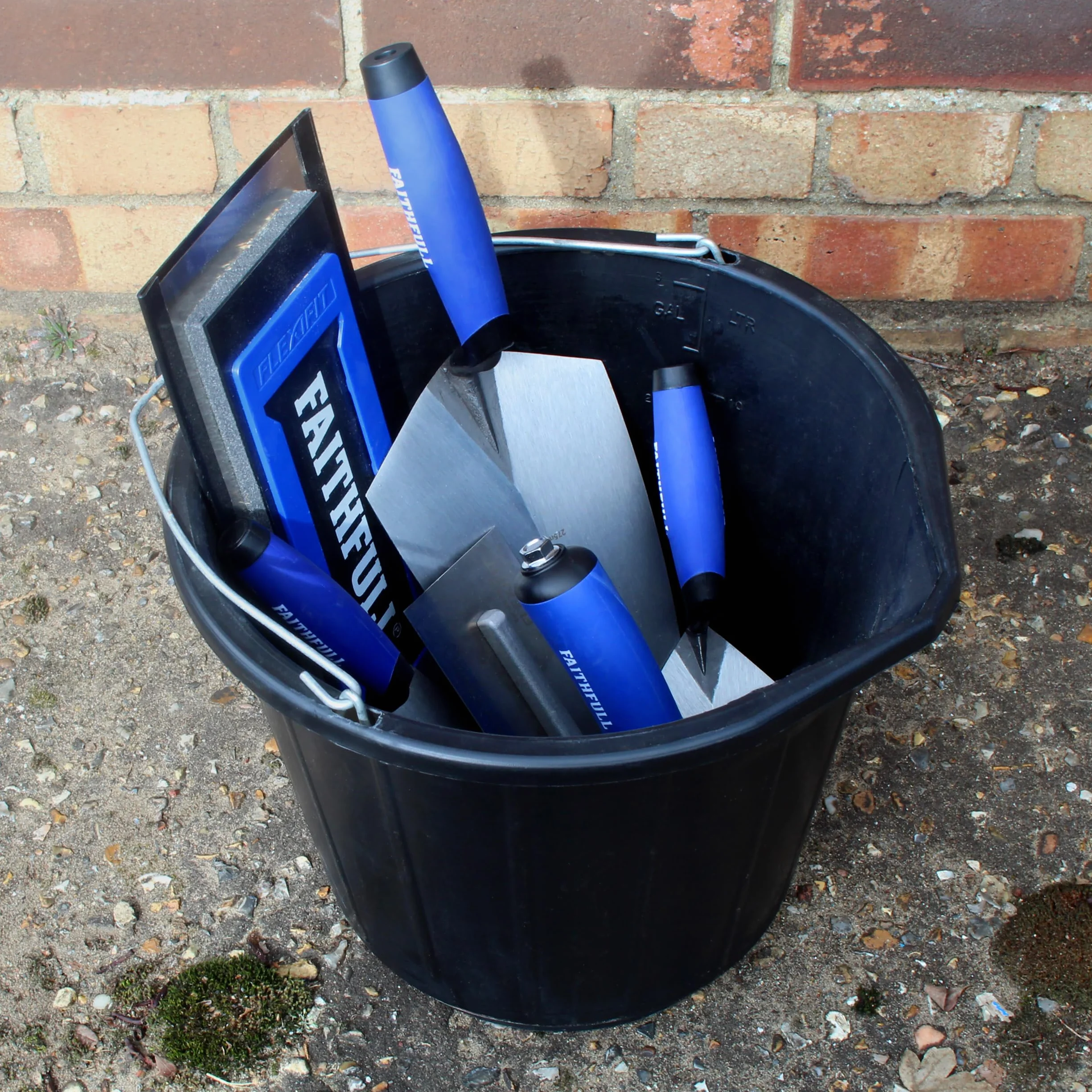 Faithfull FAI3GBUCKET 14 l czarne wiadro budowlane