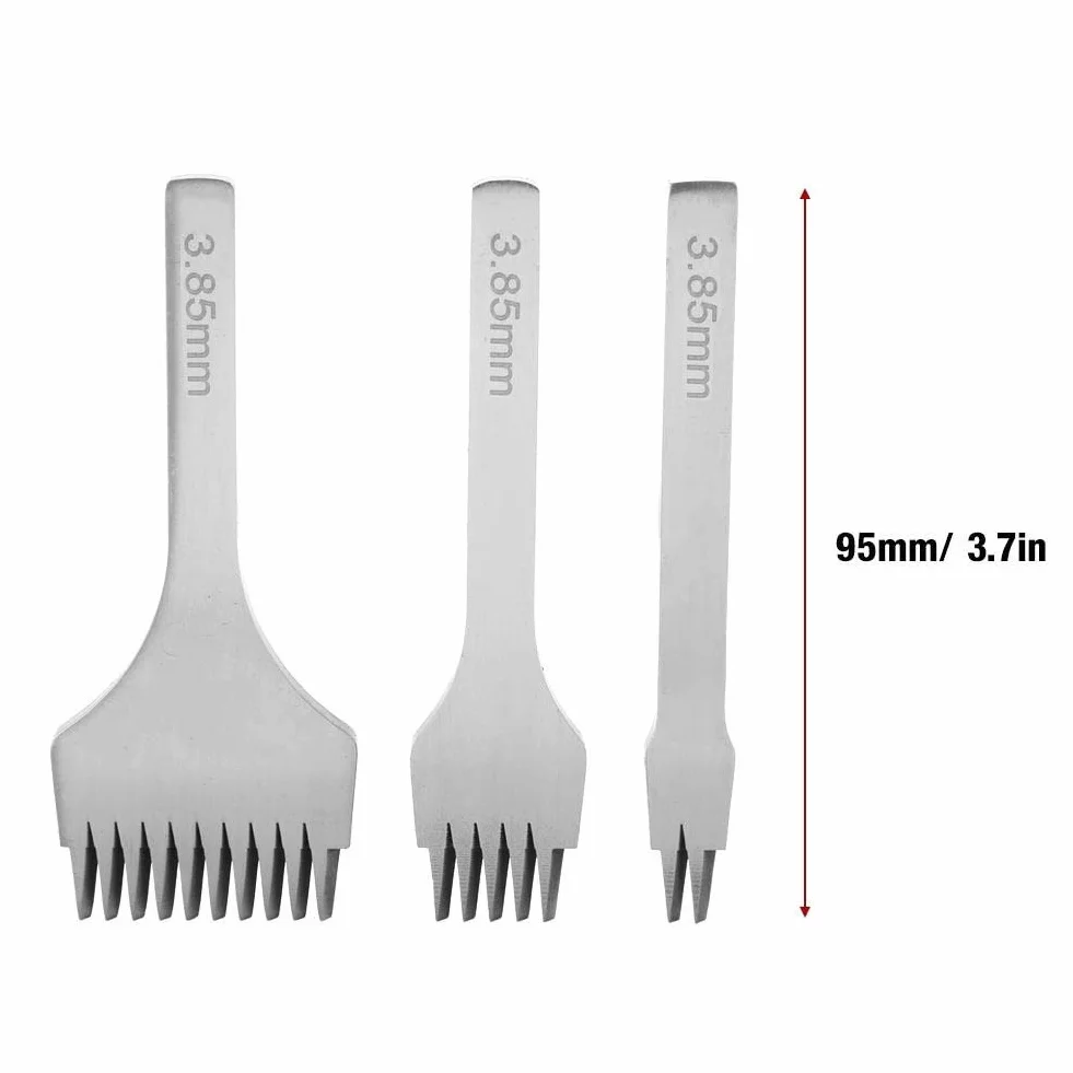 Narzędzie do dziurkowania skórzanych wyrobów stalowe białe 2,7 mm / 3,0 mm / 3,38 mm / 3,85 mm