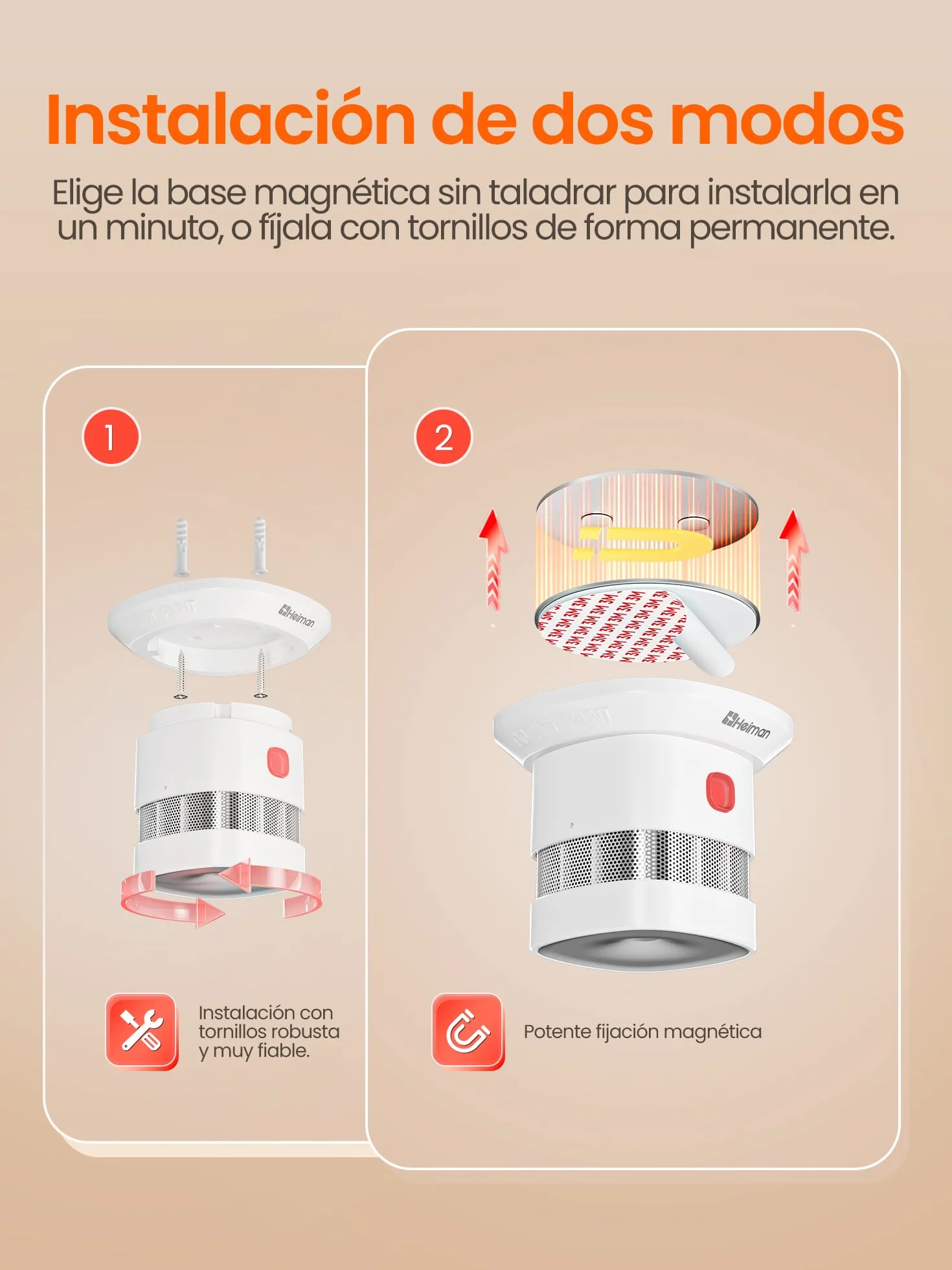 HEIMAN Inteligentny czujnik dymu HS1SA-E Plus Zigbee 3.0 DBI czujnik pożaru fotoelektryczny automatyka domowa ZHA Z2M