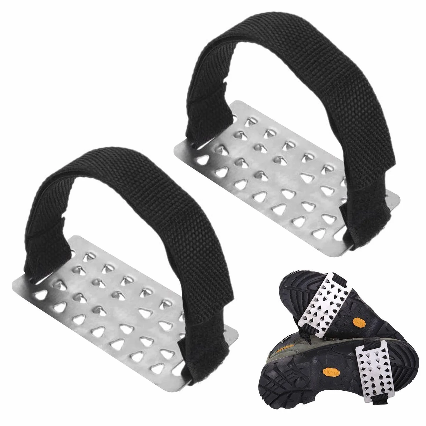 1 para ochraniaczy na buty z rakami, zimowe produkty outdoorowe, antypoślizgowe końcówki, kolce turystyczne, akcesoria do butów, odpowiednie do śniegu i lodu