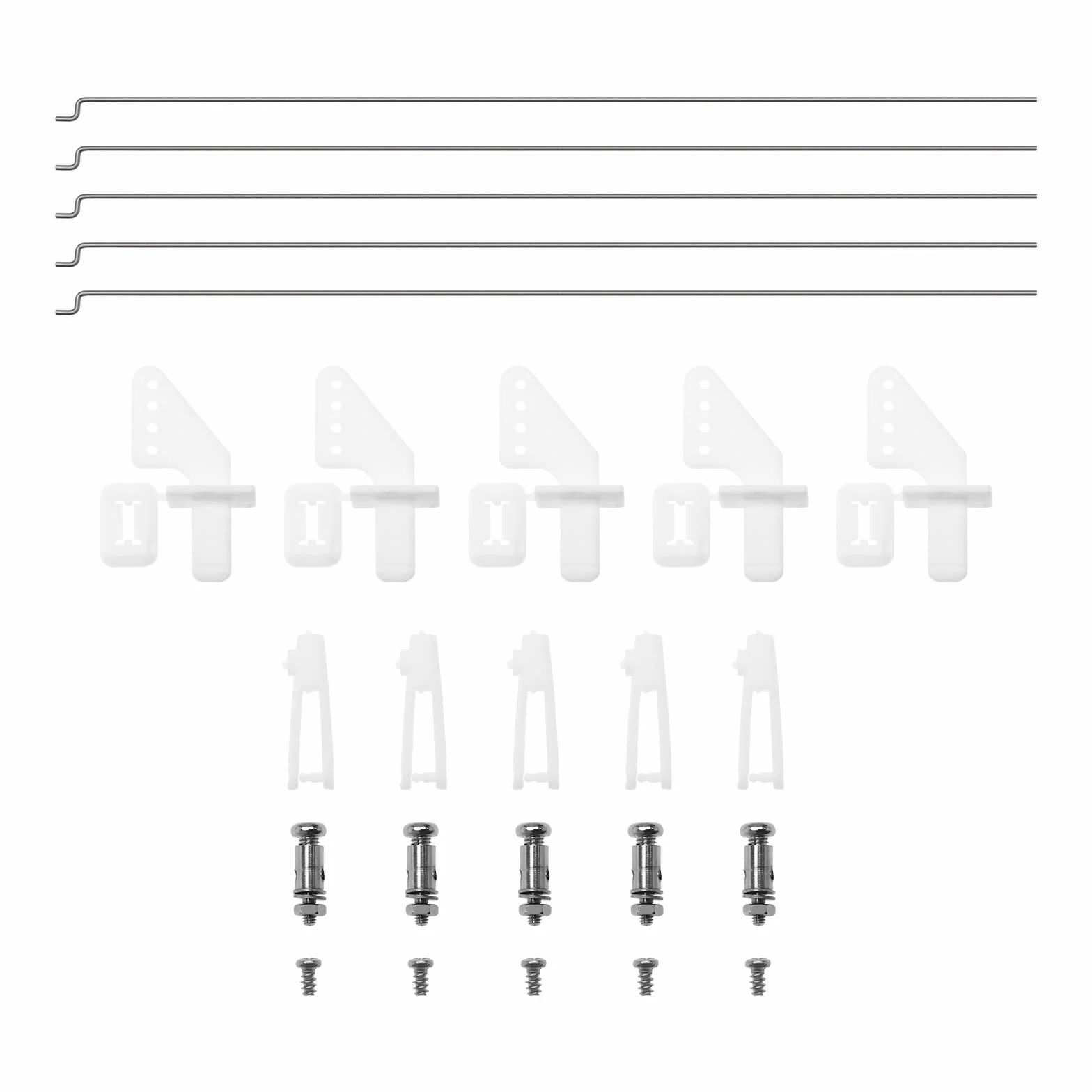 ECSiNG 15 sztuk Fixed Wing zestaw klaksonów sterowniczych 1,2 x 200 mm drążek do pchania 1,3 mm akcesoria do modeli samolotów RC helikopterów RC