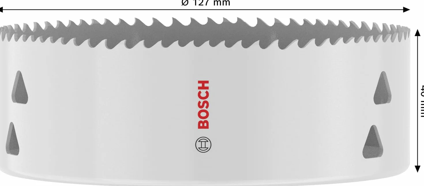 Bosch otwornica Ø 127 mm z gwintem do wielu materiałów