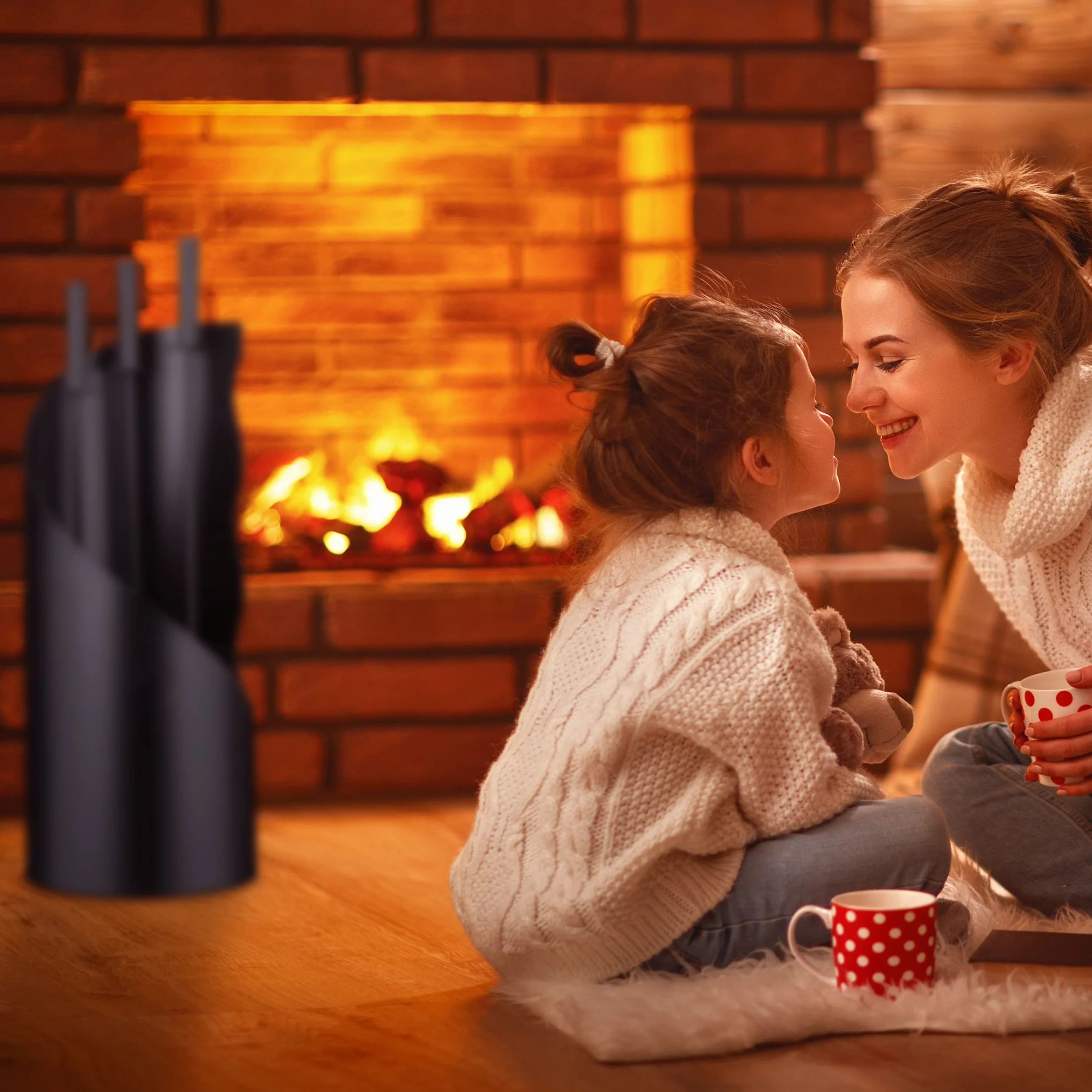 Relaxdays 4-częściowy zestaw kominkowy z pogrzebaczem, szuflą do popiołu, miotłą i stojakiem, czarny