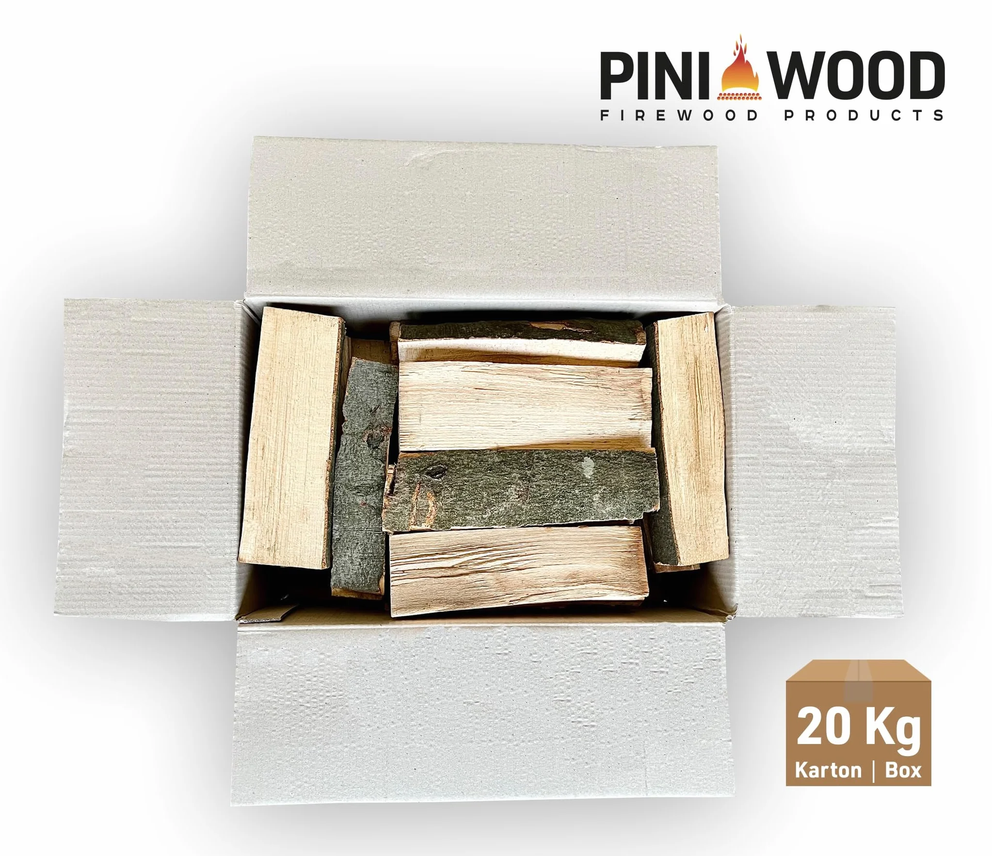 PINI drewno opałowe buk 20 kg 25 cm