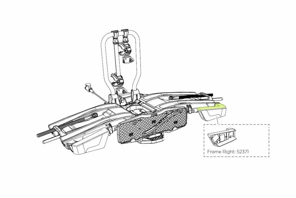 Thule TH1500052601 uchwyt do lampy prawy, unisex, dla dorosłych, karbon, rozmiar uniwersalny