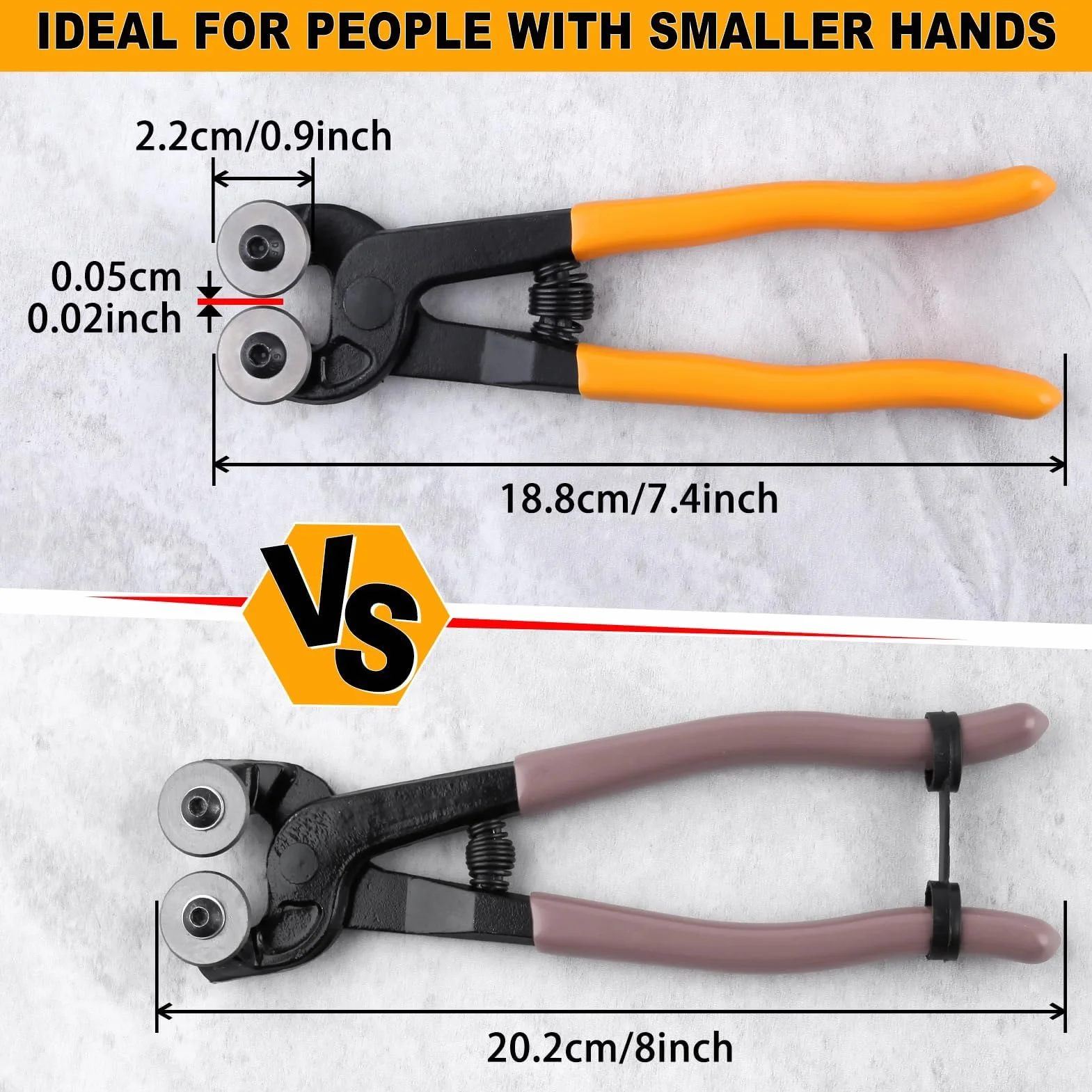 LEONTOOL Szczypce do płytek szklanych, mozaiki, twardy metal, Soft-Grip, narzędzie ręczne