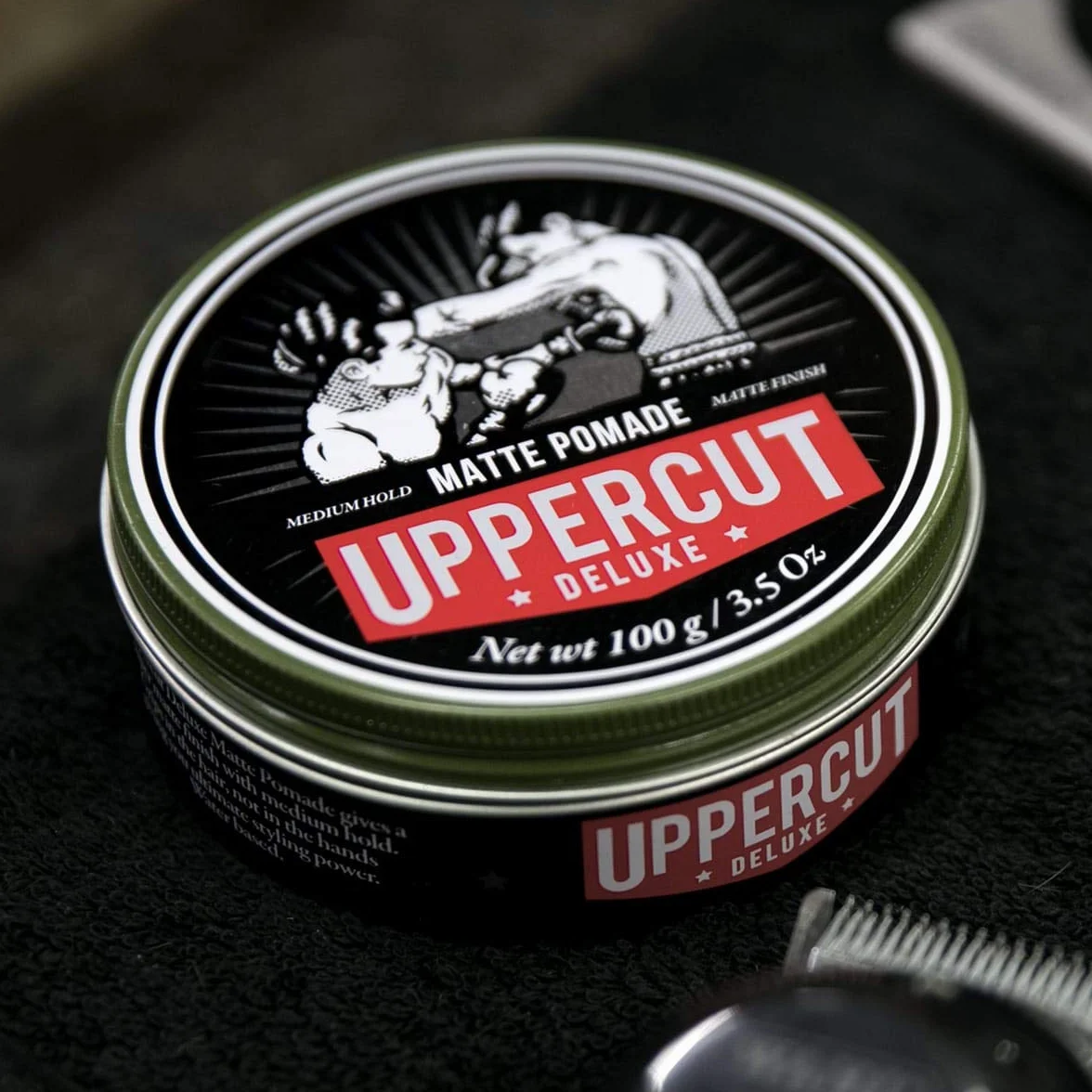 Uppercut Deluxe Matte Pomade Hair Styling Product For Men With A Medium Hold, No Shine Water Based Matte Hair Styling Product Easy Wash Out, No Residue 100g