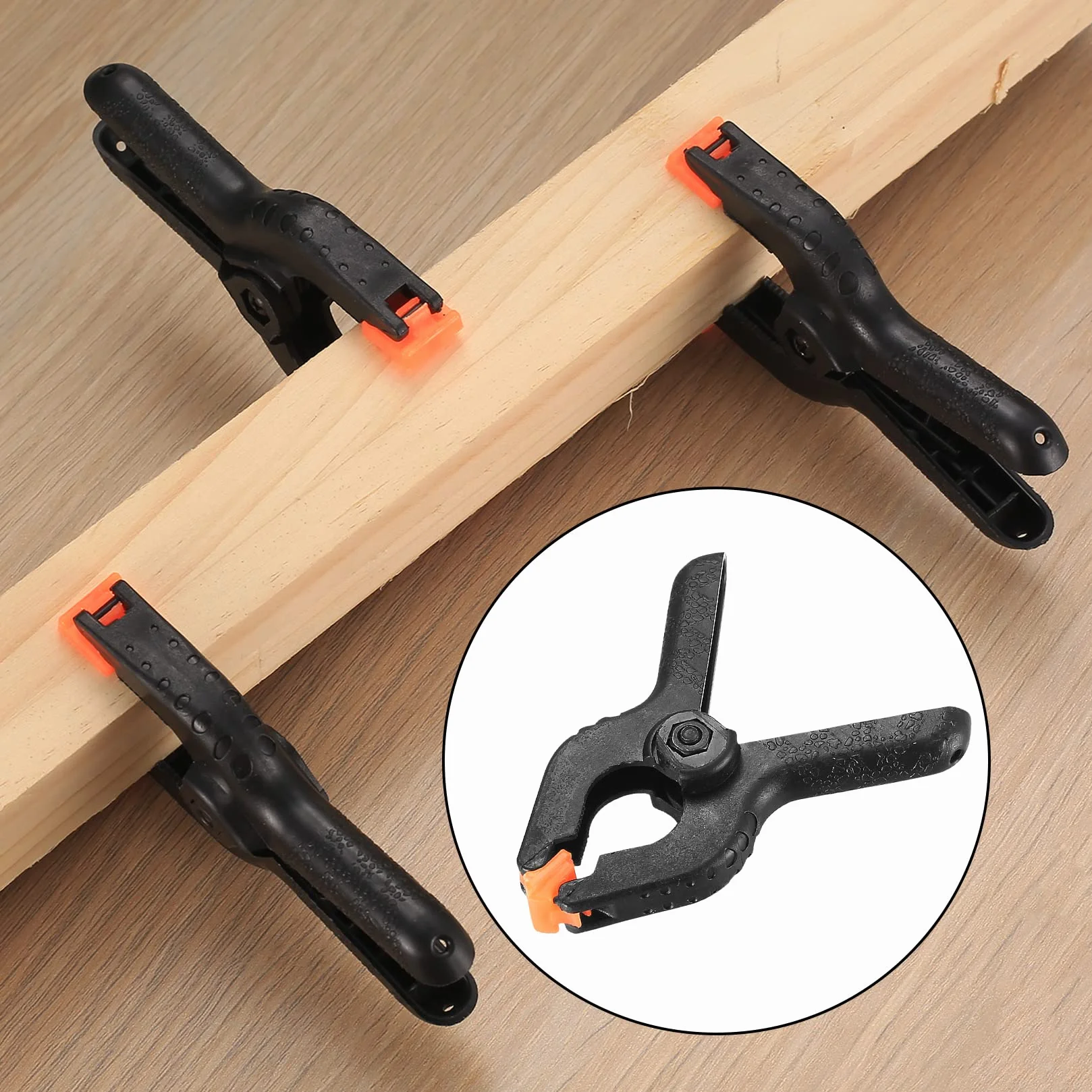 Zaciski sprężynowe nylonowe 5,5 cm 3 cale zacisk jednoręczny z tworzywa sztucznego do obróbki drewna DIY
