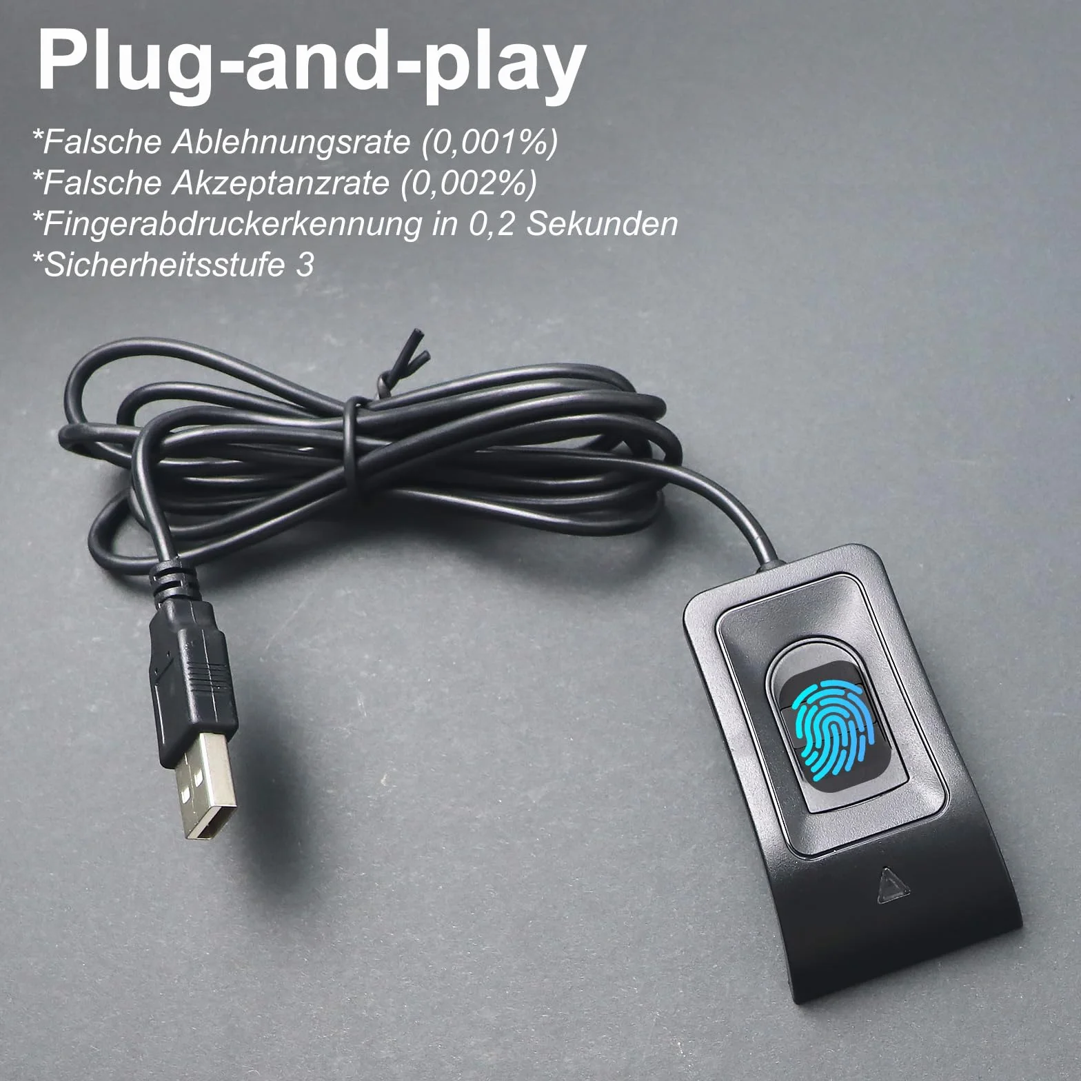 Czytnik linii papilarnych USB do Windows 10/11, Windows Hello Plug and Play