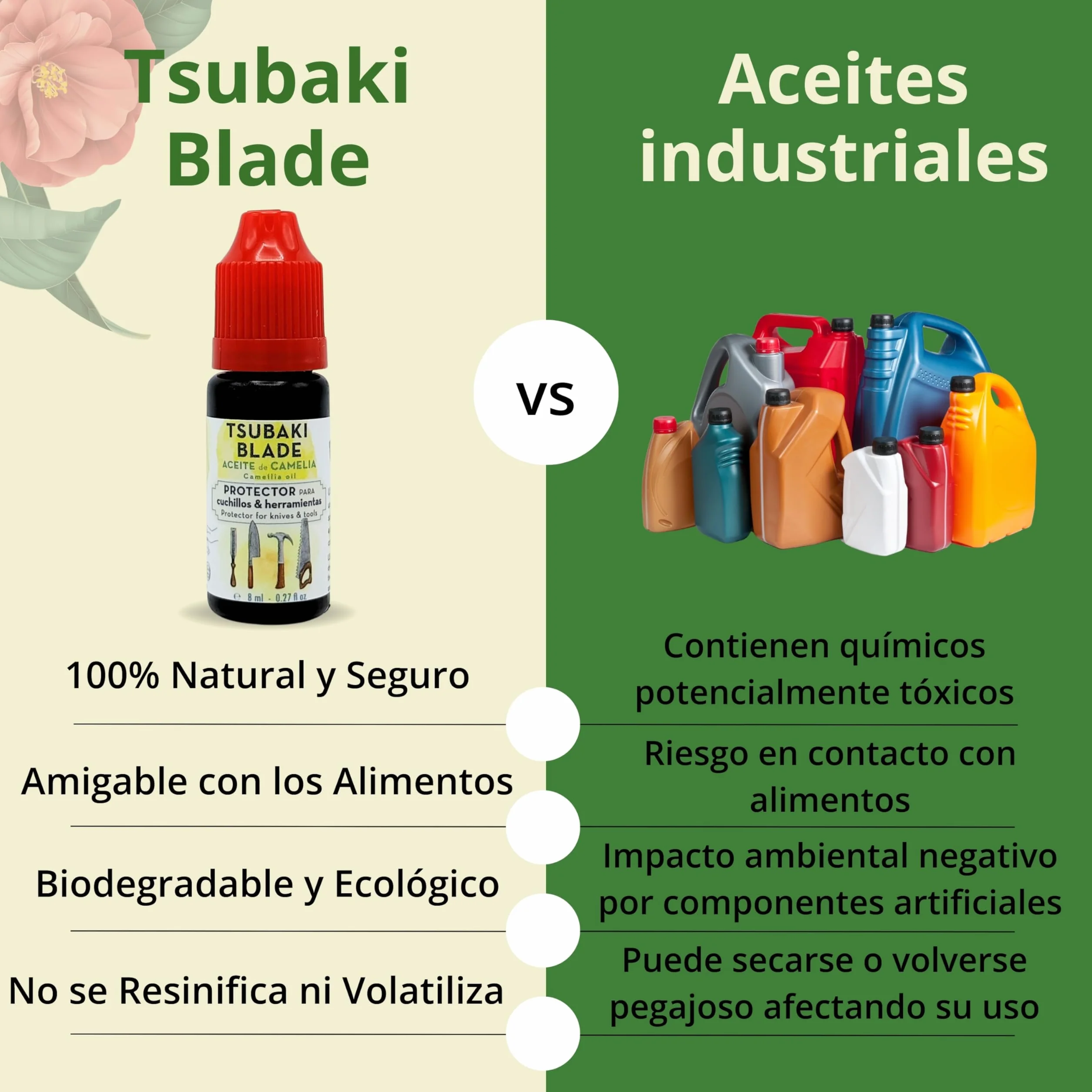 Tsubaki Olej kameliowy do noży i narzędzi ochrona przed rdzą naturalny smar do stali węglowej i drewna 100% czysty