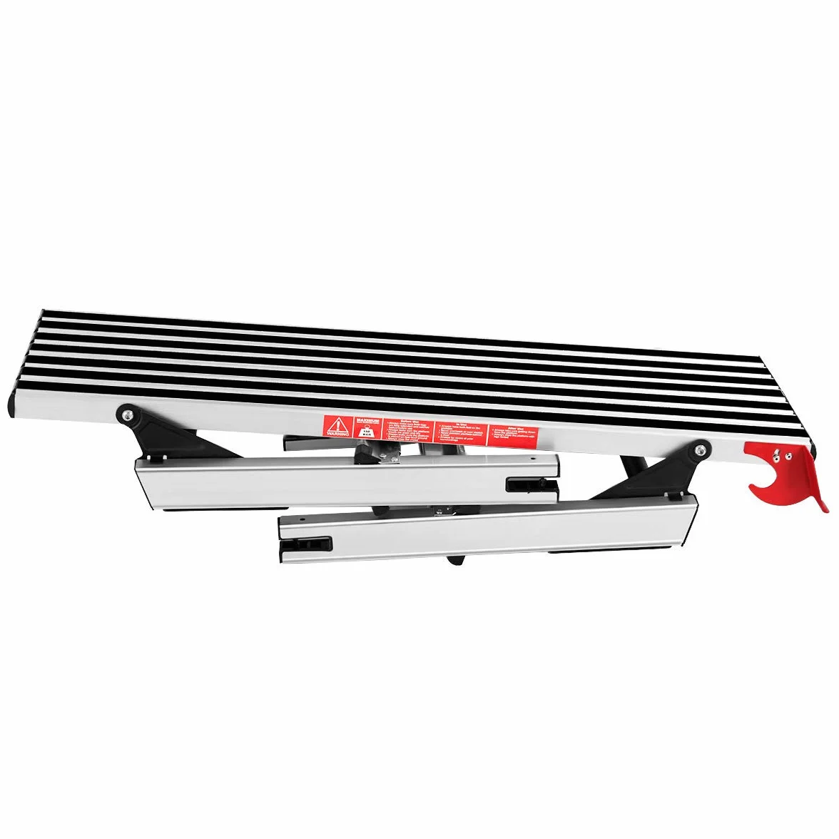 COSTWAY Aluminiowa platforma robocza, składany stół warsztatowy, nośność 150 kg, ławka drabinkowa z blokadą bezpieczeństwa