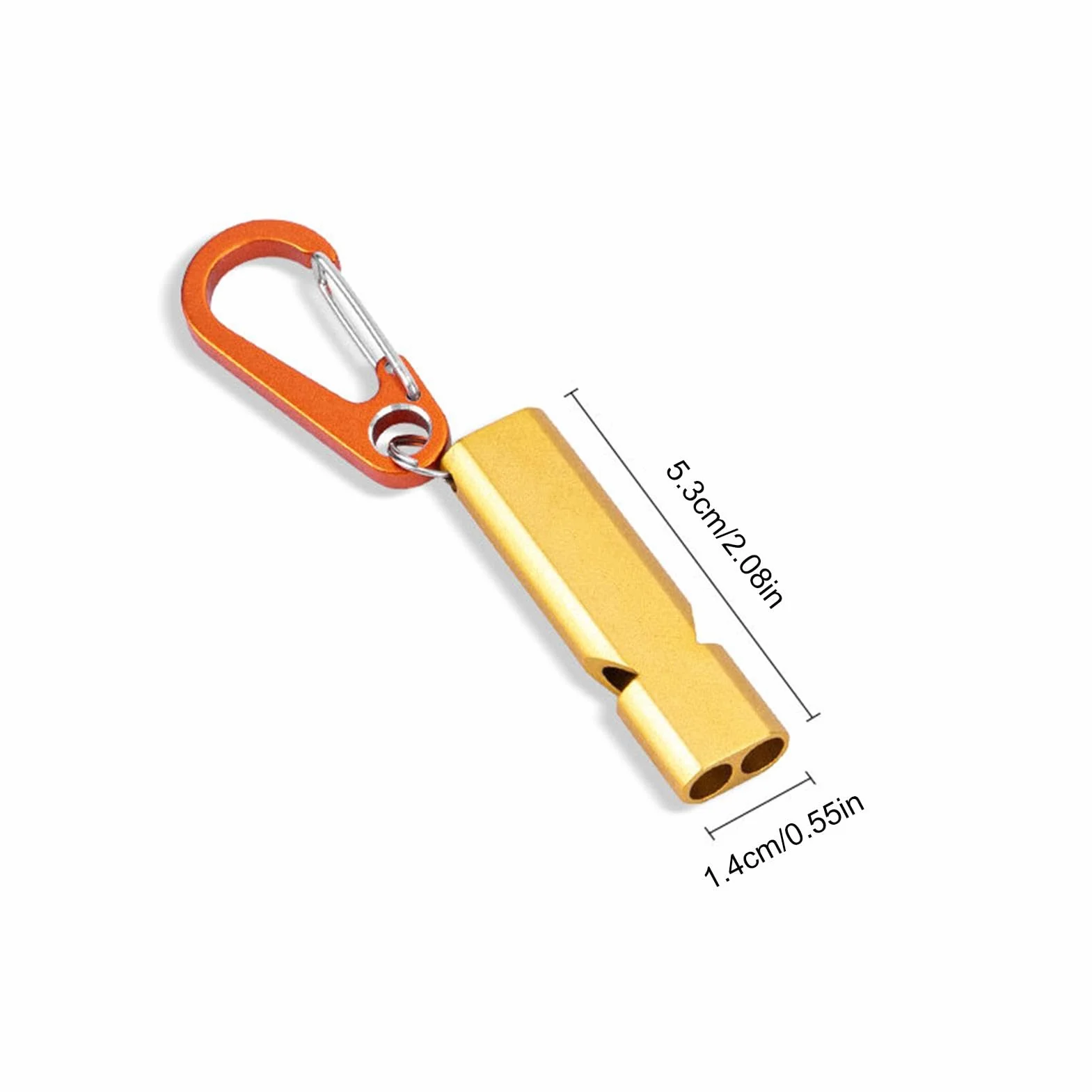 Outdoor Safety Whistle, Mountain Whistle, High Decibel Whistles, Compact Portable, Double Tube Safety Whistle for Hiking, Camping, Fishing, High Decibel, 5.3x1.4cm