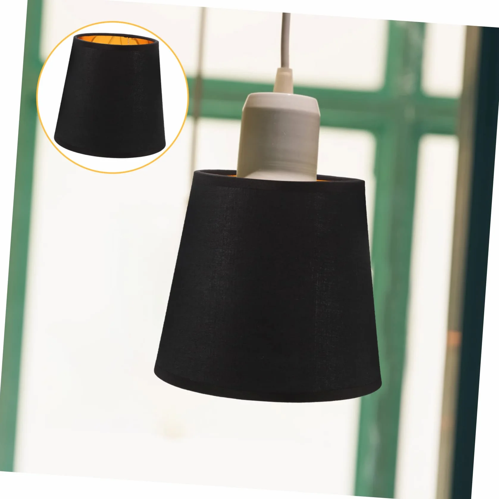 Uonlytech Abażur Z Tkaniny Abażury Do Lamp Stołowych Osłona Abażuru Zamienna Klosze Metalowe Abażur Lniany Dekoracyjny Abażur Abażur Do Lampy Ciemny Czarny Abażur Do Lampy Stołowej