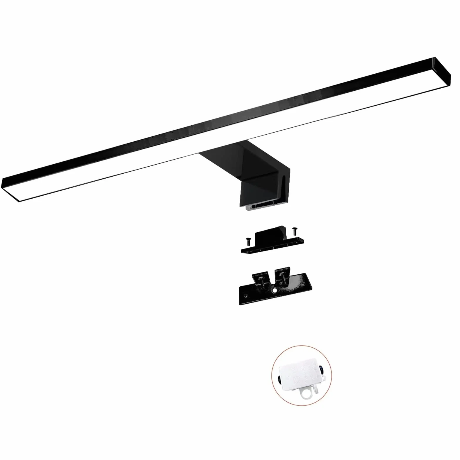 Lampa LED do lustra 40 cm matowa czerń 3000 K 10 W 800 lm ciepłe światło