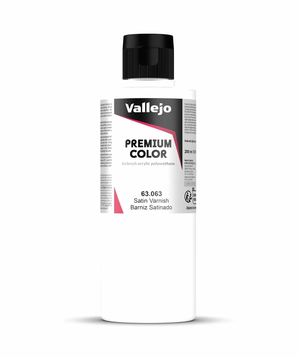 Vallejo 063063 Gra, Jedwabny Lakier Matowy 200 ML