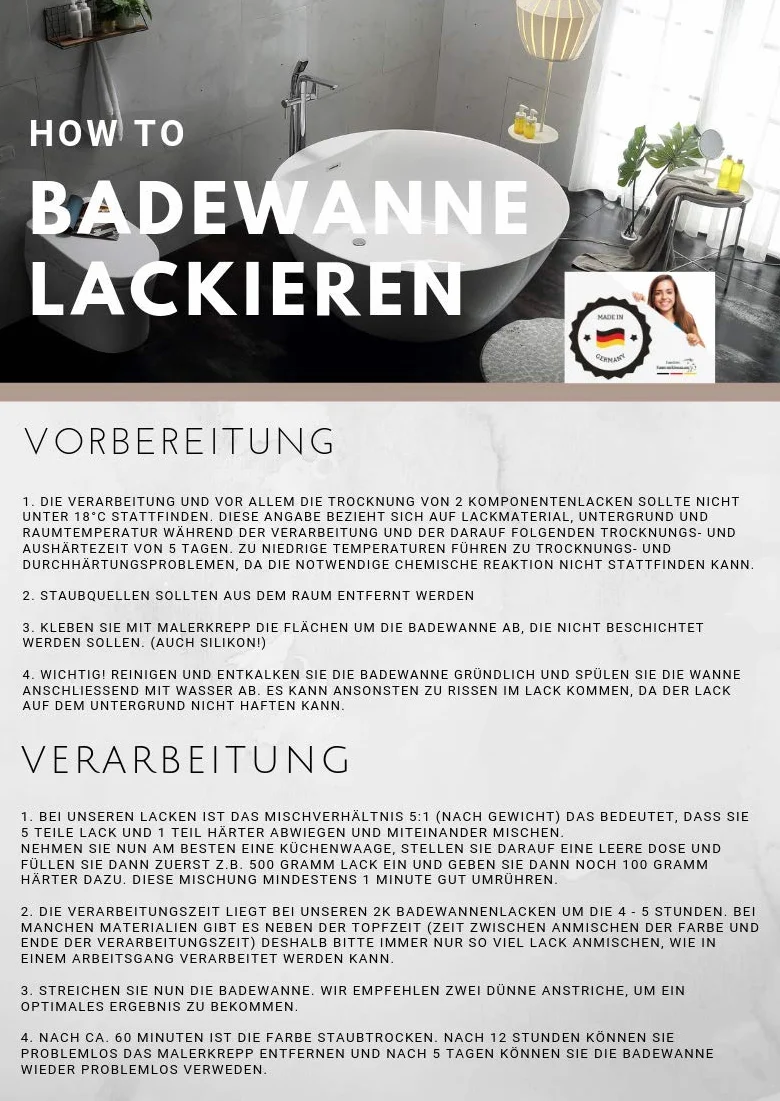 Lausitzer Farbwerke 2K lakier do wanien GFK-lack powłoka emaliowa 1 L Biały