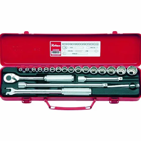 Koken 3/8 (9,5 mm) SQ. Zestaw nasadek 3206M 21 sztuk