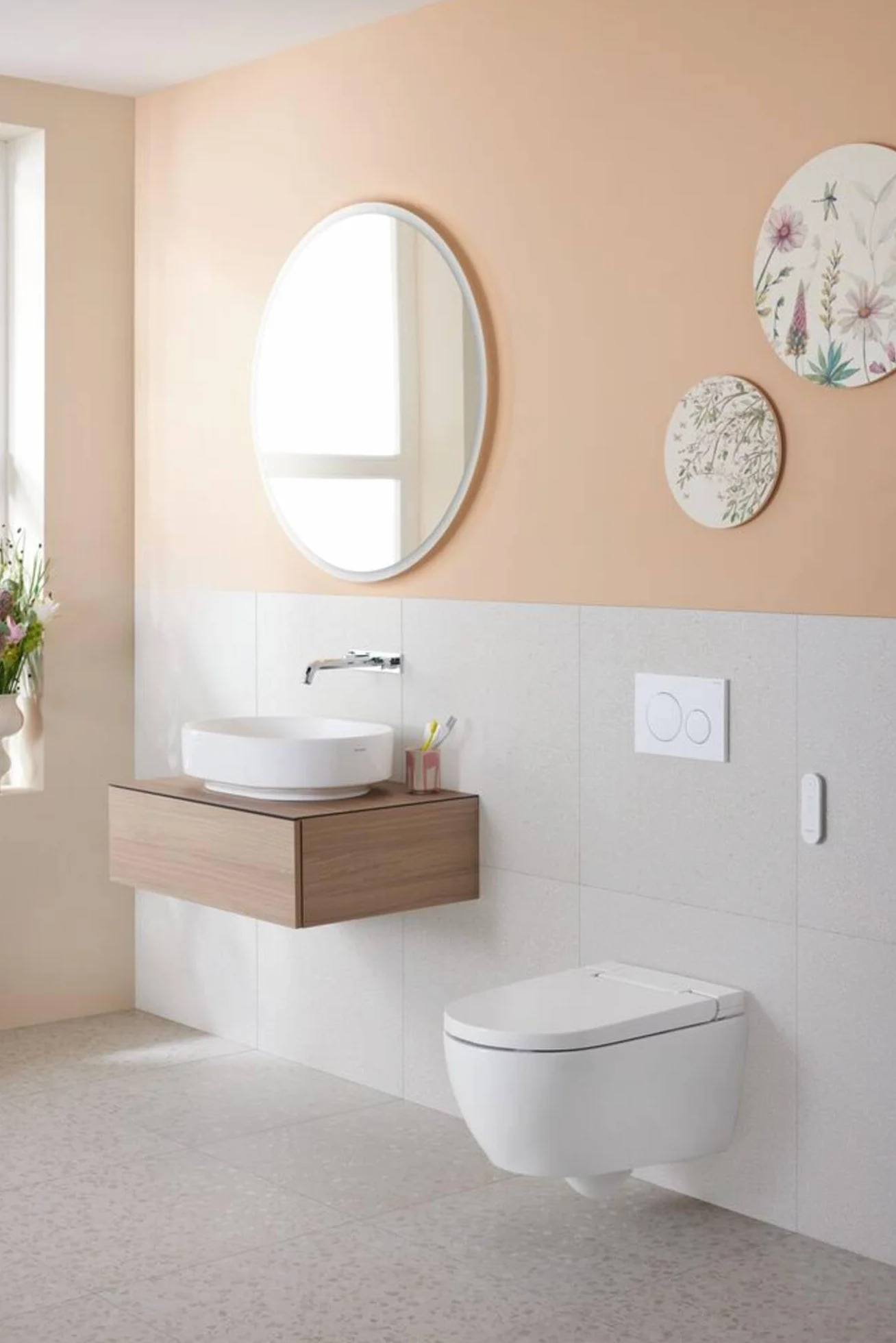 Geberit Aquaclean Alba toaleta prysznicowa 38 x 57 x 41 cm biała keratect