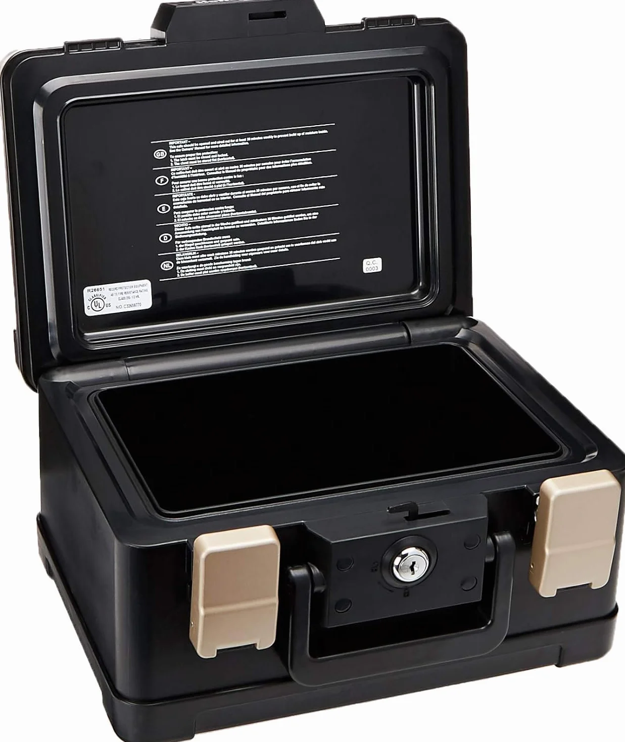Honeywell 1102 1/2 godz. Komoda ognioodporna wodna 4,3 l czarna