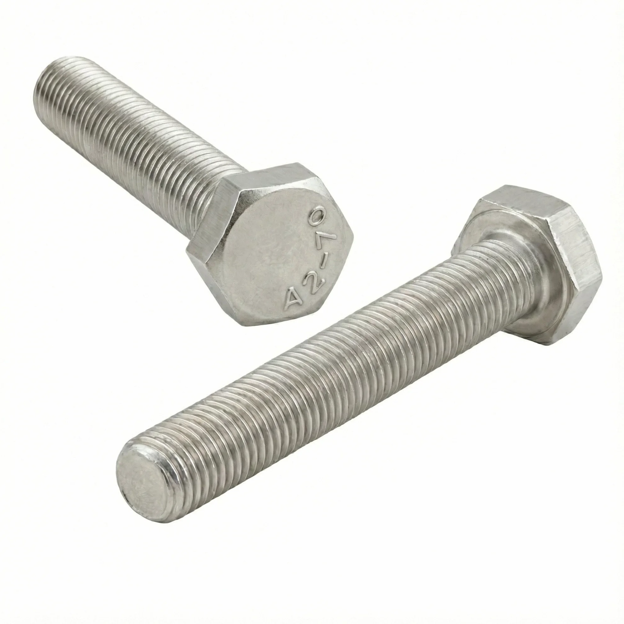 Śruby ze stali nierdzewnej M4x16 mm, gwint całkowity z łbem sześciokątnym (M4 x 16), stal nierdzewna A2 (304), śruby z łbem H (TH) - DIN 933: Zestaw 100 szt. - ProRaje