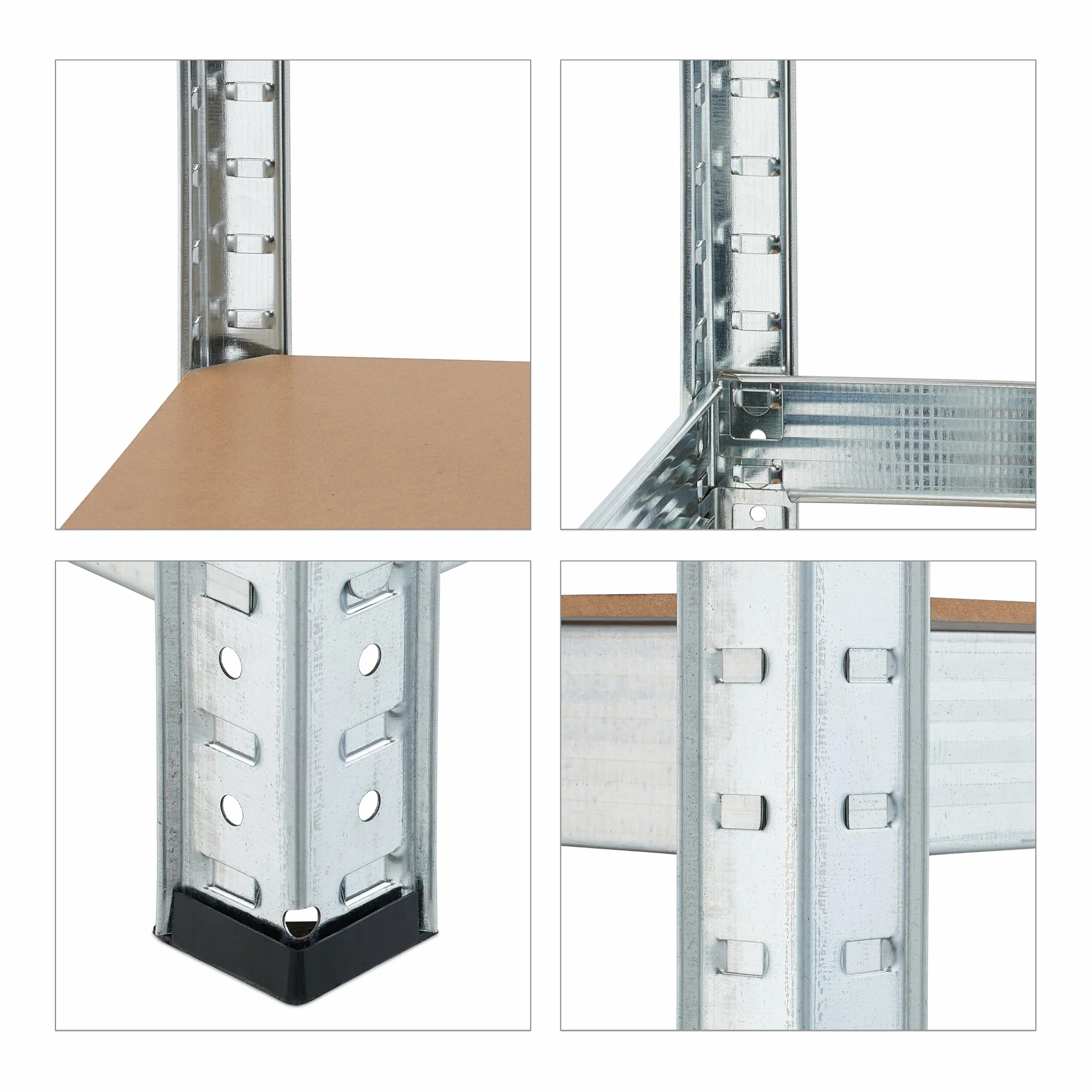 Relaxdays Regał magazynowy 180x60x30 cm 500 kg stal srebrny zestaw 2 sztuk