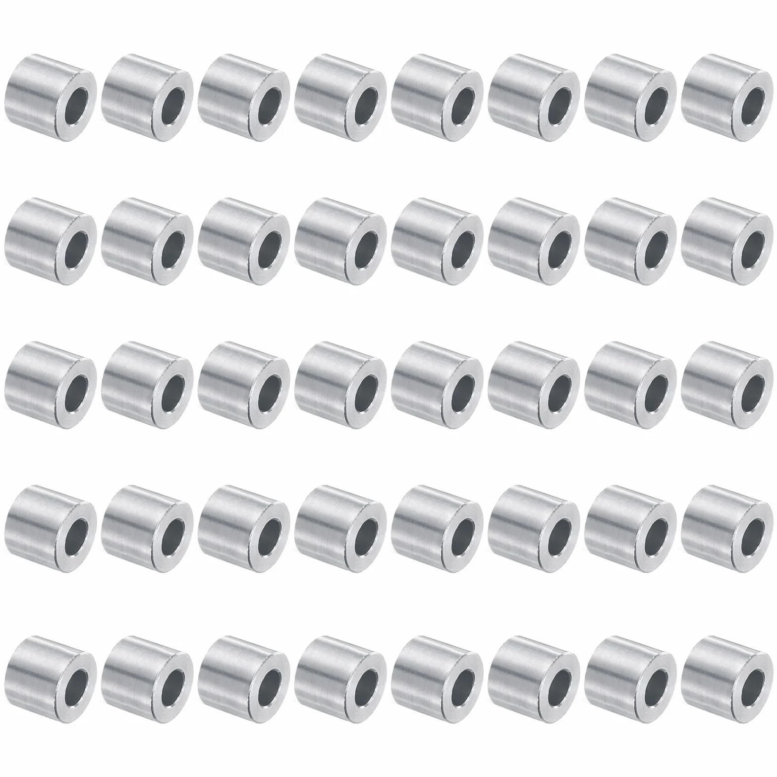 QUARKZMAN 40 sztuk aluminiowych wsporników dystansowych 5 mm otwór x 10 mm x 9 mm tuleja dystansowa M5