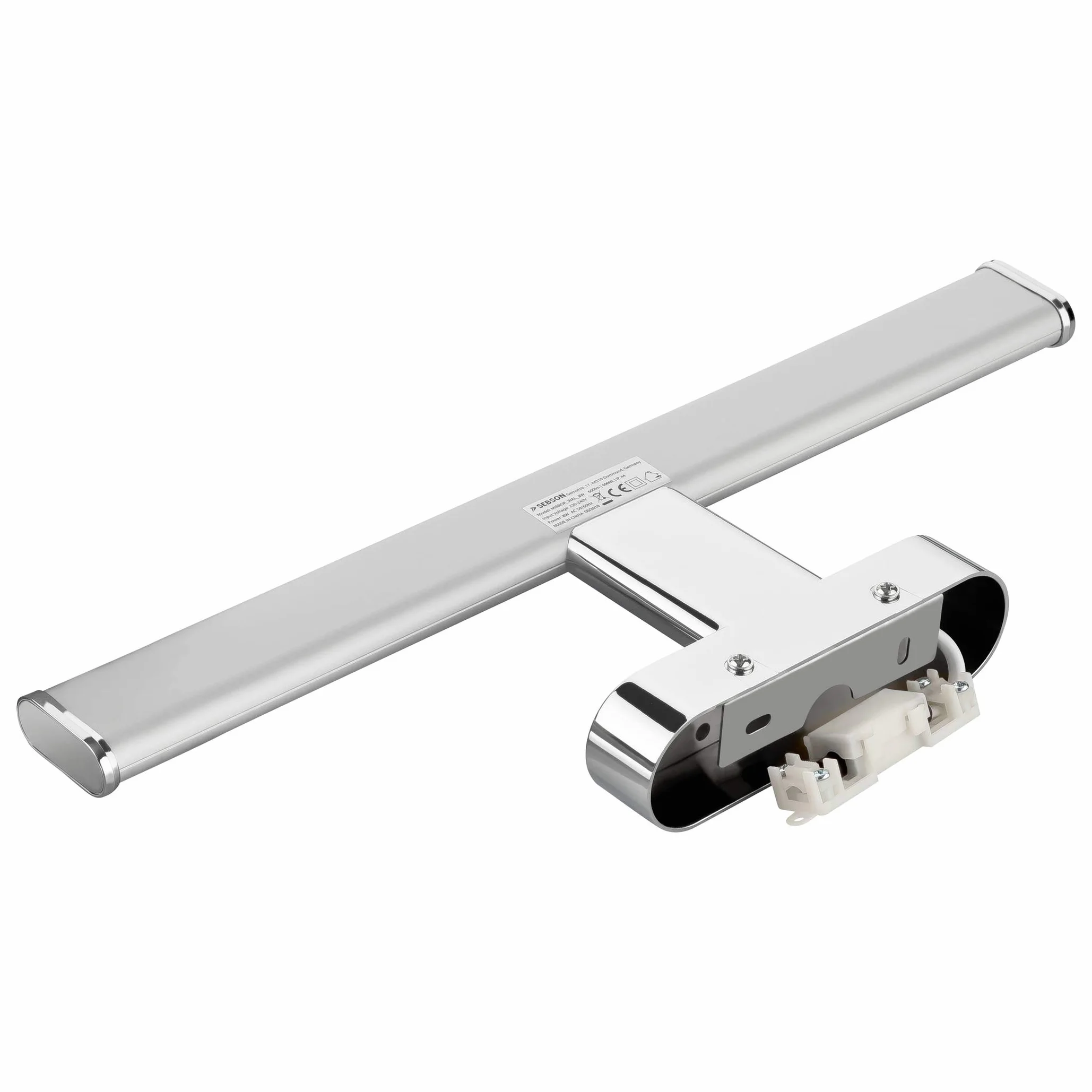 SEBSON® Lampa LED do lustra 40cm, montaż na ścianie łazienka IP44, neutralna biel 4000K 400x133x42mm 8W 600lm jasna, lampa ścienna LED, oświetlenie do makijażu