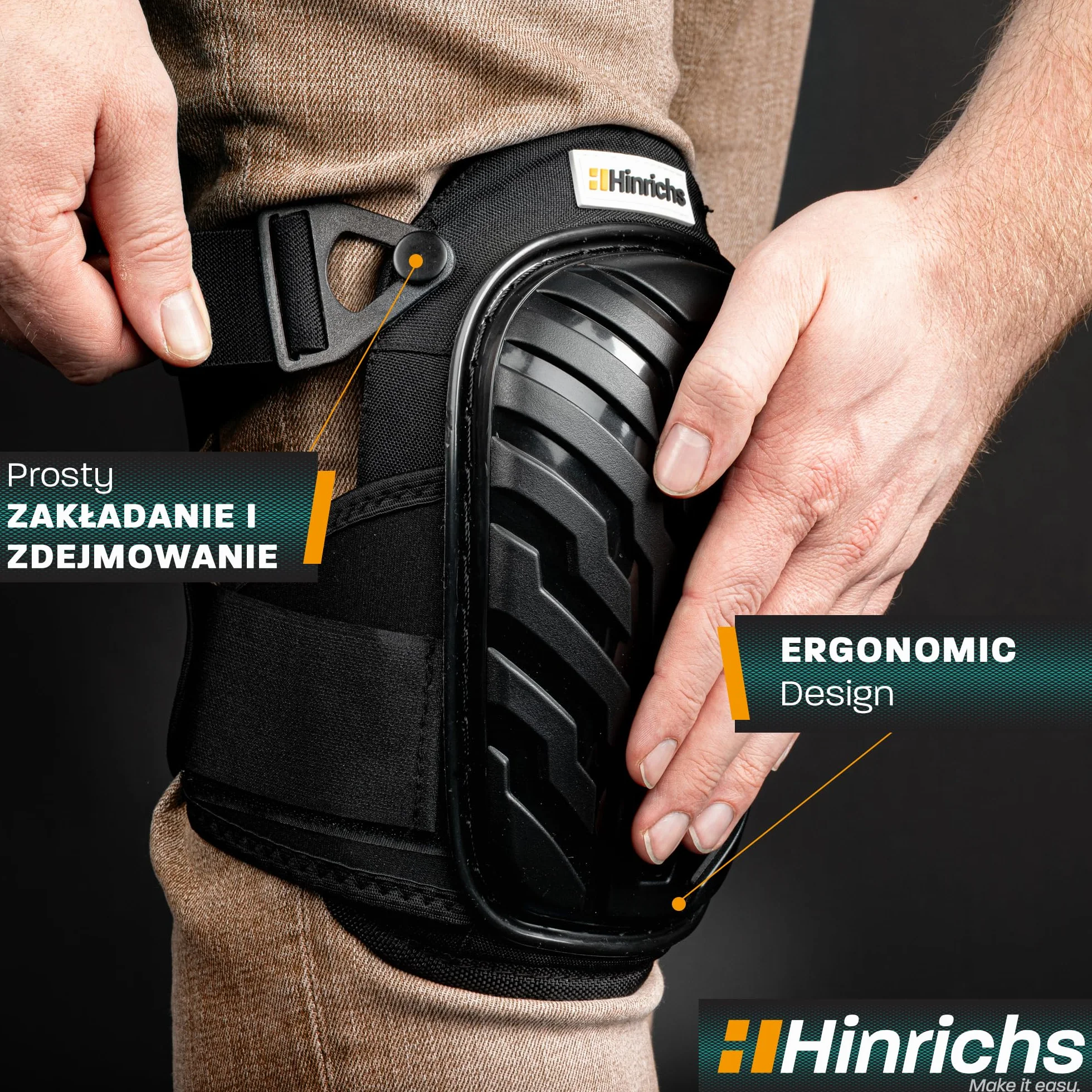 Hinrichs Nakolanniki do Pracy Ochronne Glazurnika Regulowane Ochrona Kolan dla Rzemieślników Budowlane
